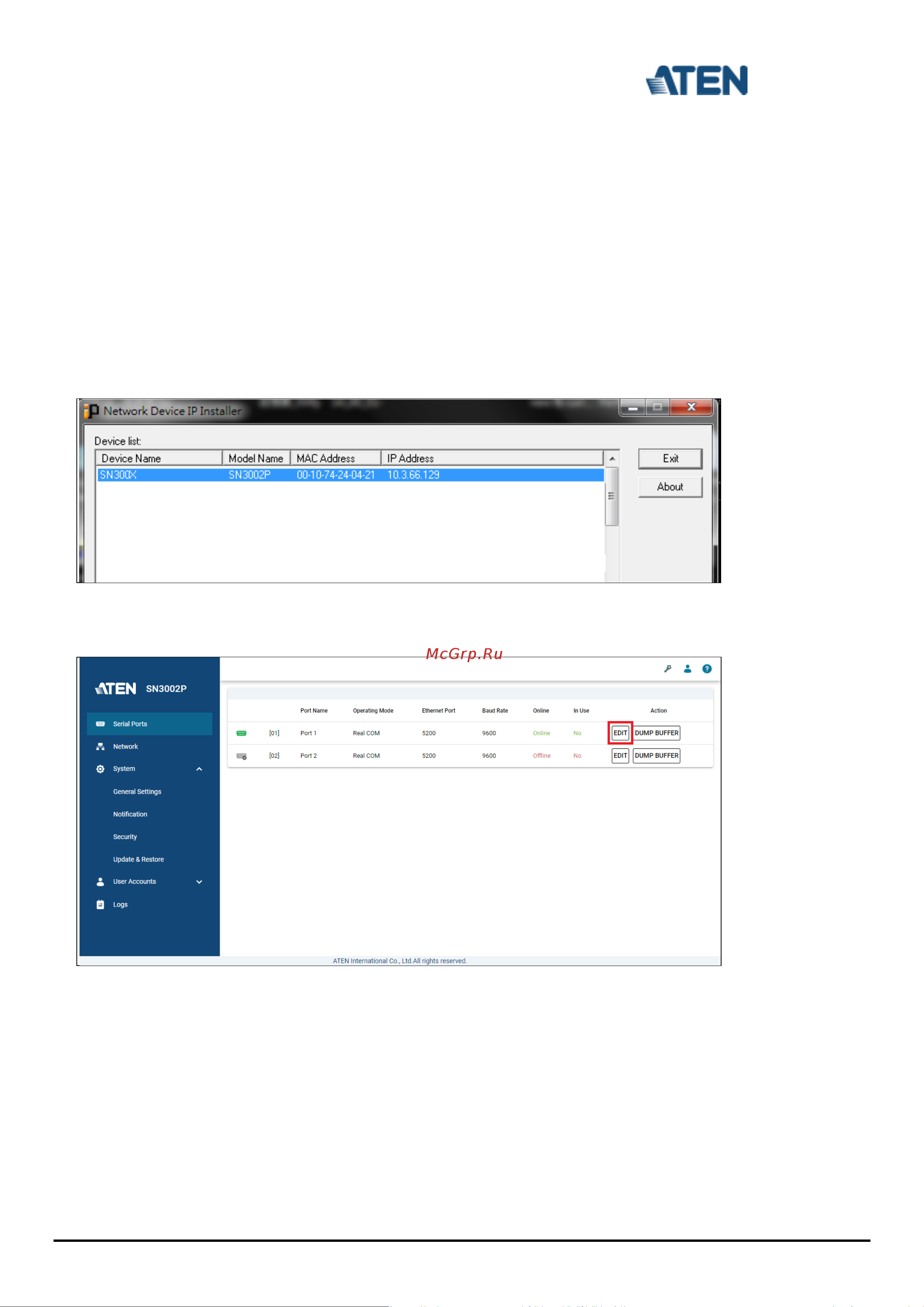 Aten SN3401 [2/6] B how to configure console management mode