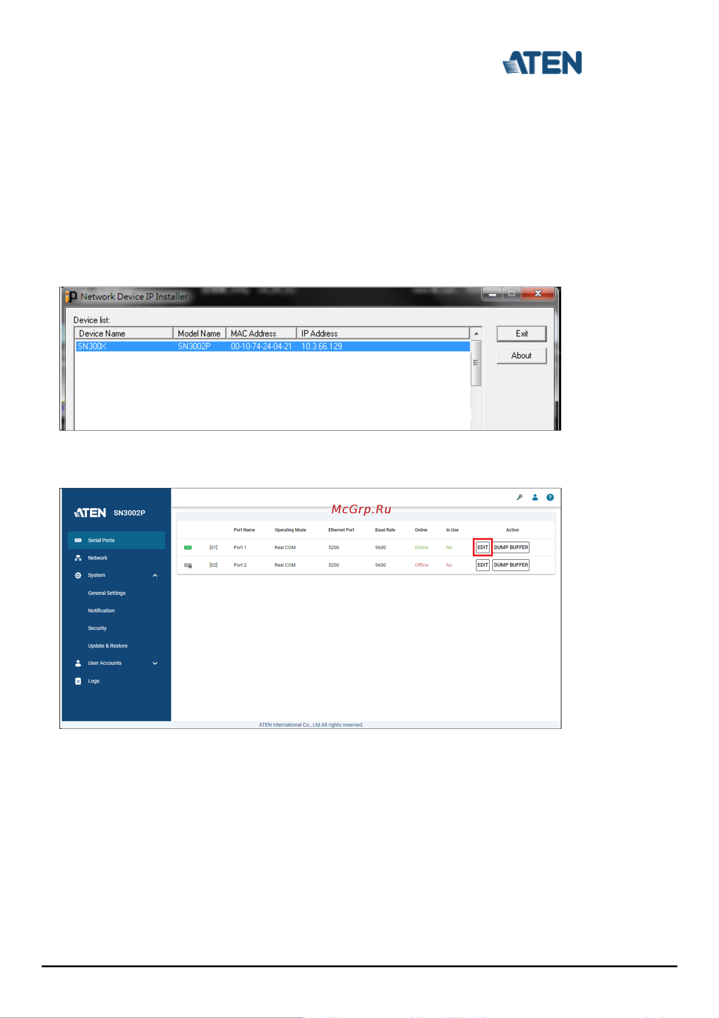 Aten SN3002 [2/6] B how to configure udp mode
