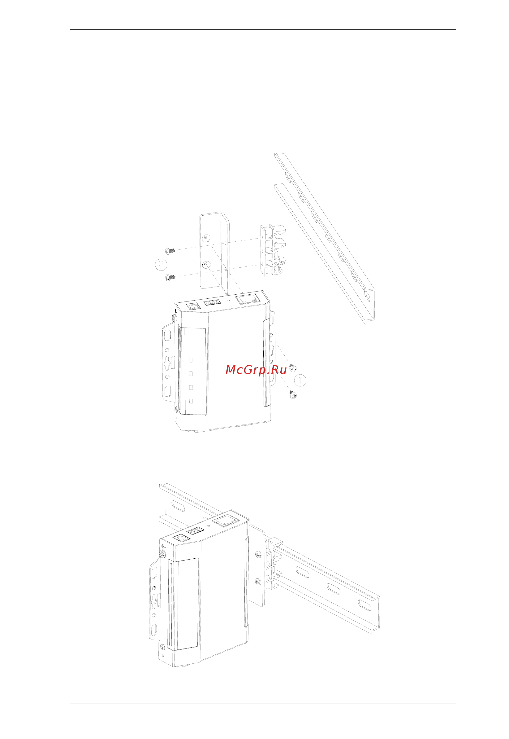 Aten SN3002 [23/111] Perpendicular din rail mount