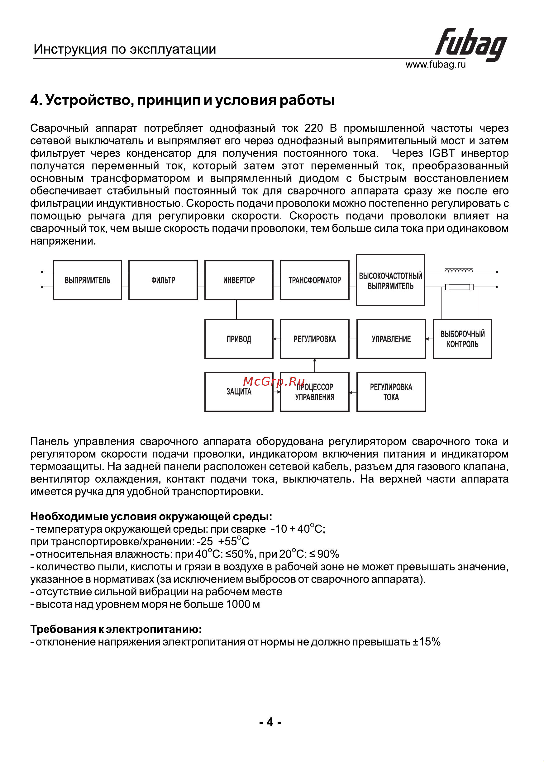 Fubag IRMIG 188 SYN PLUS Инструкция по эксплуатации онлайн [5/16] 747005