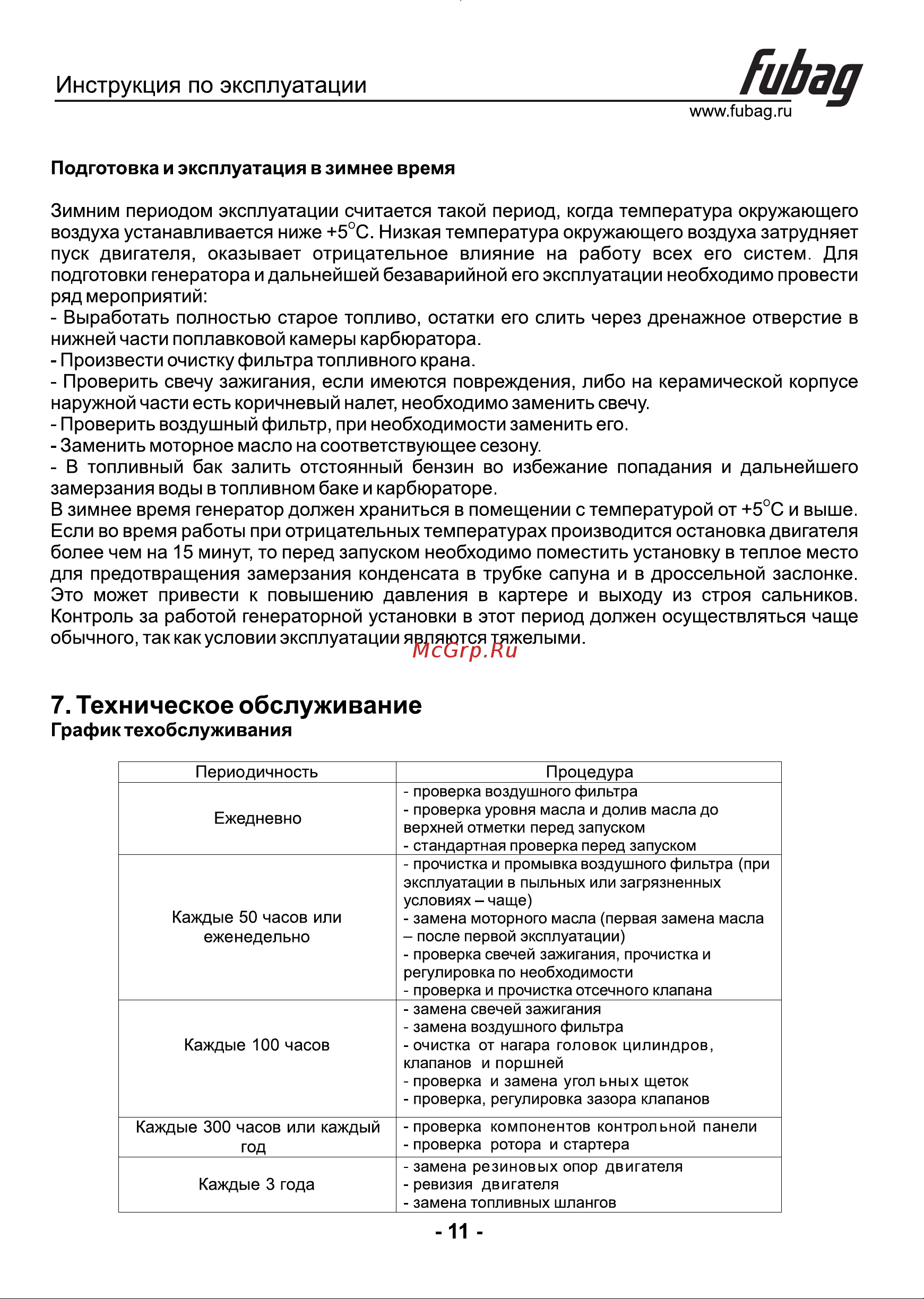 Fubag BS 8000 DA ES Инструкция по Эксплуатации онлайн [12/17] 747059