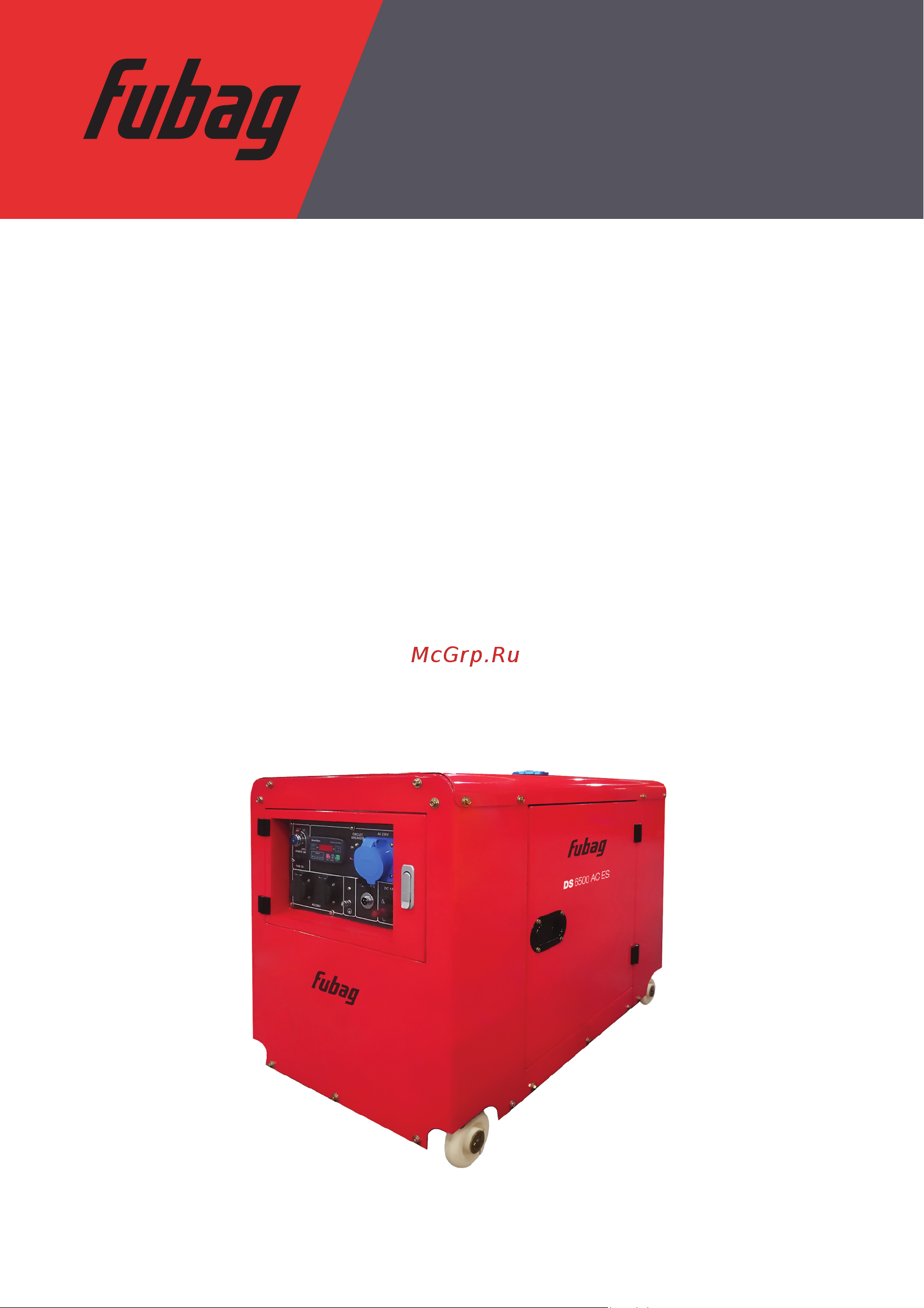 Fubag DS 6500 AC ES Инструкция по Эксплуатации онлайн