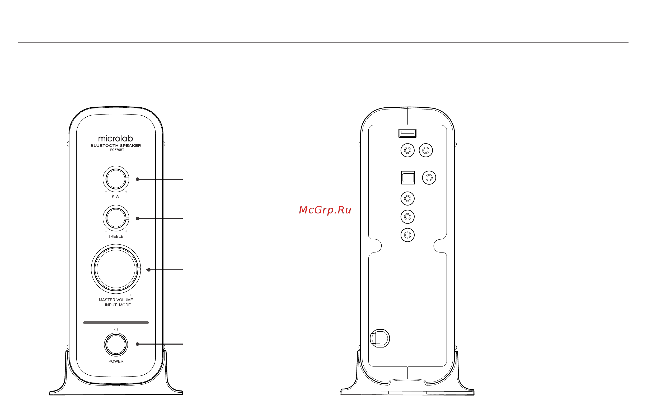 Microlab FC570BT [4/12] Усилитель мощности передняя панель усилитель мощности задняя панель