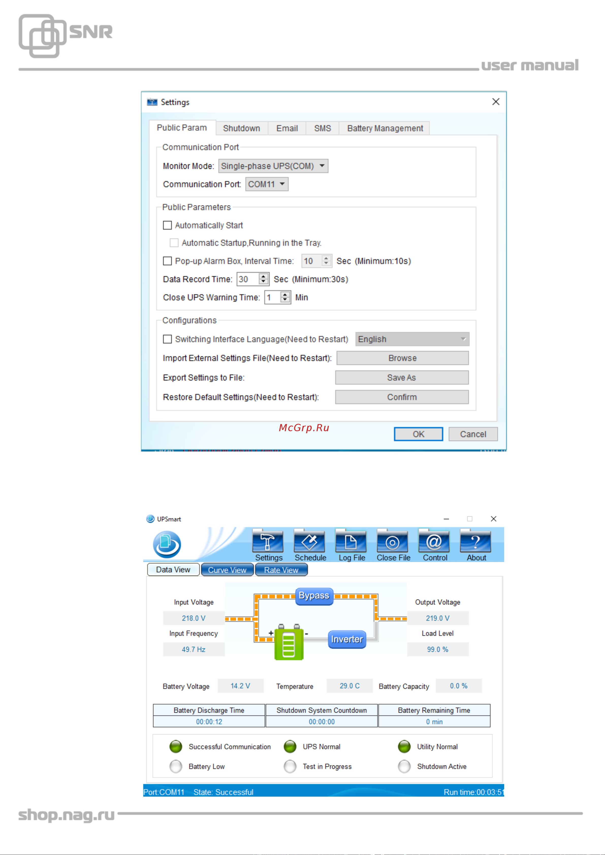 SNR UPS-LIRM-500-X-SNMP Руководство по эксплуатации онлайн [10/26] 747460