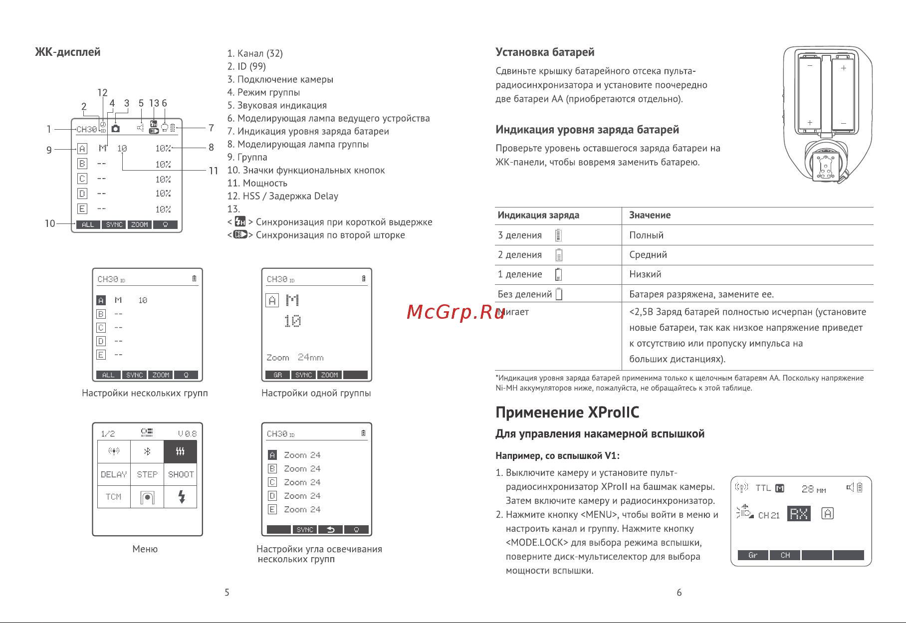 GODOX XproII C Руководство по эксплуатации онлайн [4/15] 747871