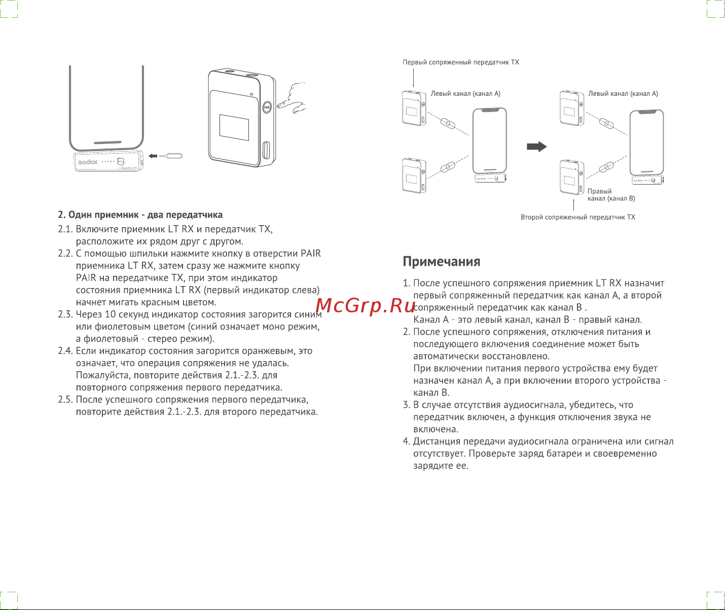 GODOX MoveLink LT1 Руководство по эксплуатации онлайн [6/9] 747874