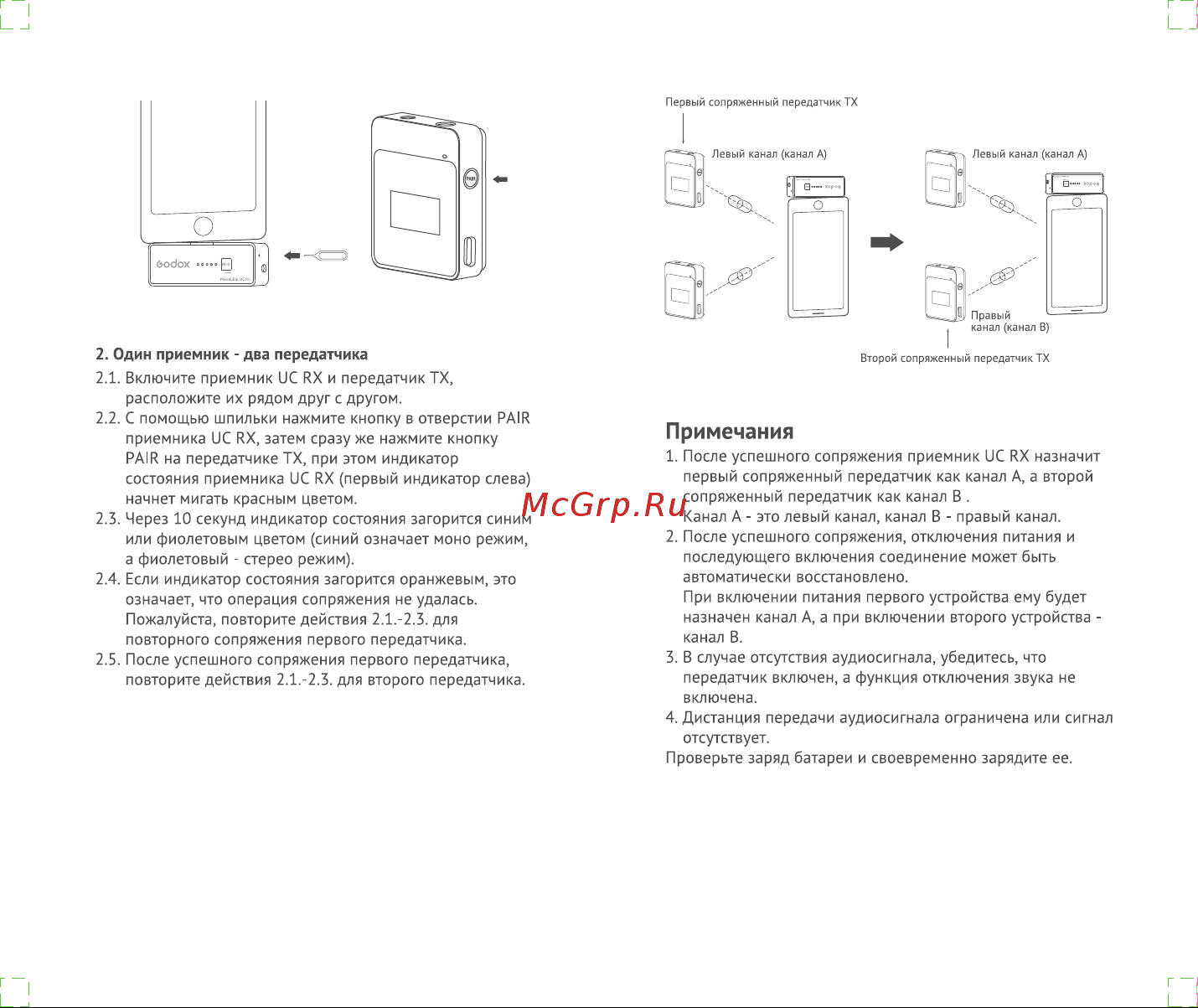 GODOX MoveLink UC1 Руководство по эксплуатации онлайн [6/9] 747875