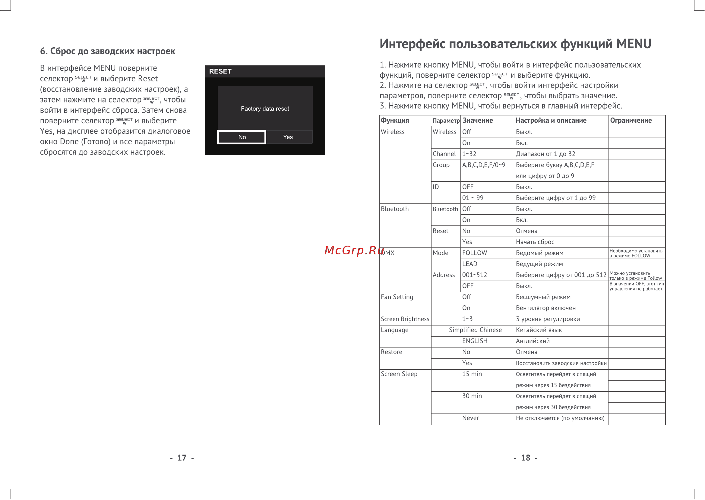 GODOX LD150RS RGB Руководство по эксплуатации онлайн [10/12] 747950