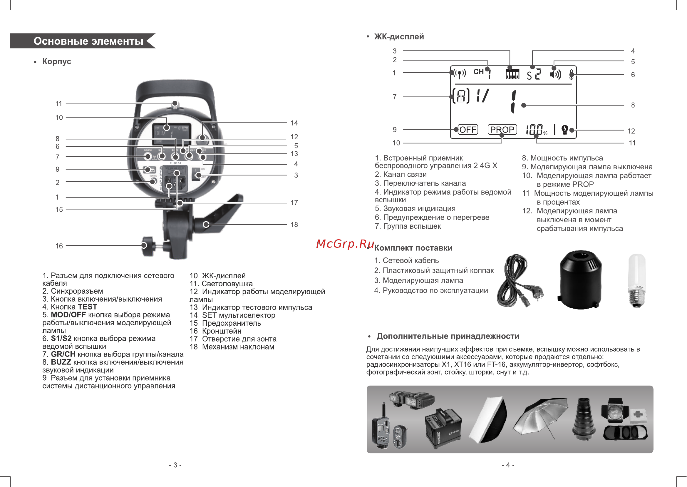 GODOX SK300II Руководство по эксплуатации онлайн [3/6] 748058