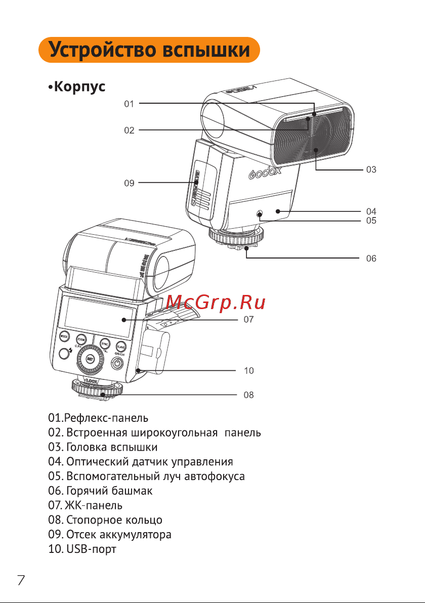 GODOX Ving V350S TTL Руководство по эксплуатации онлайн [8/43] 748065