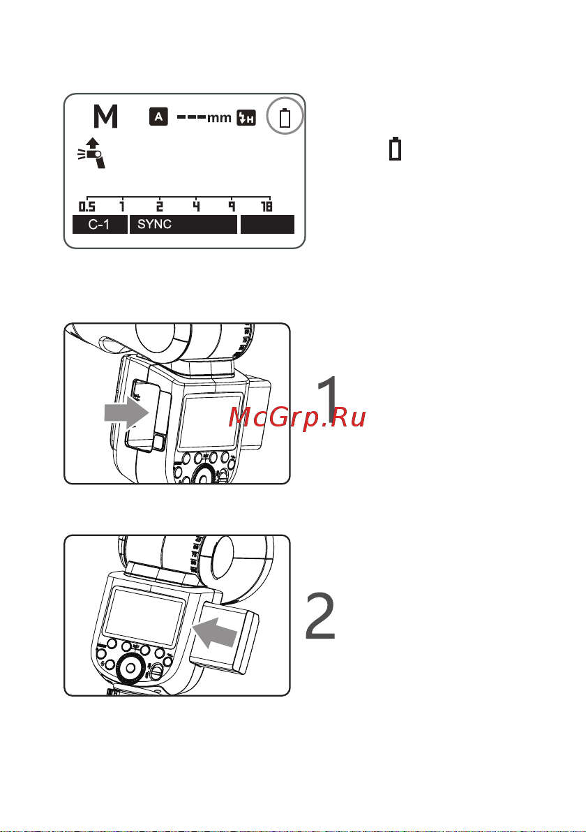 GODOX Ving V1C TTL [16/57] Установка и снятие аккумулятора