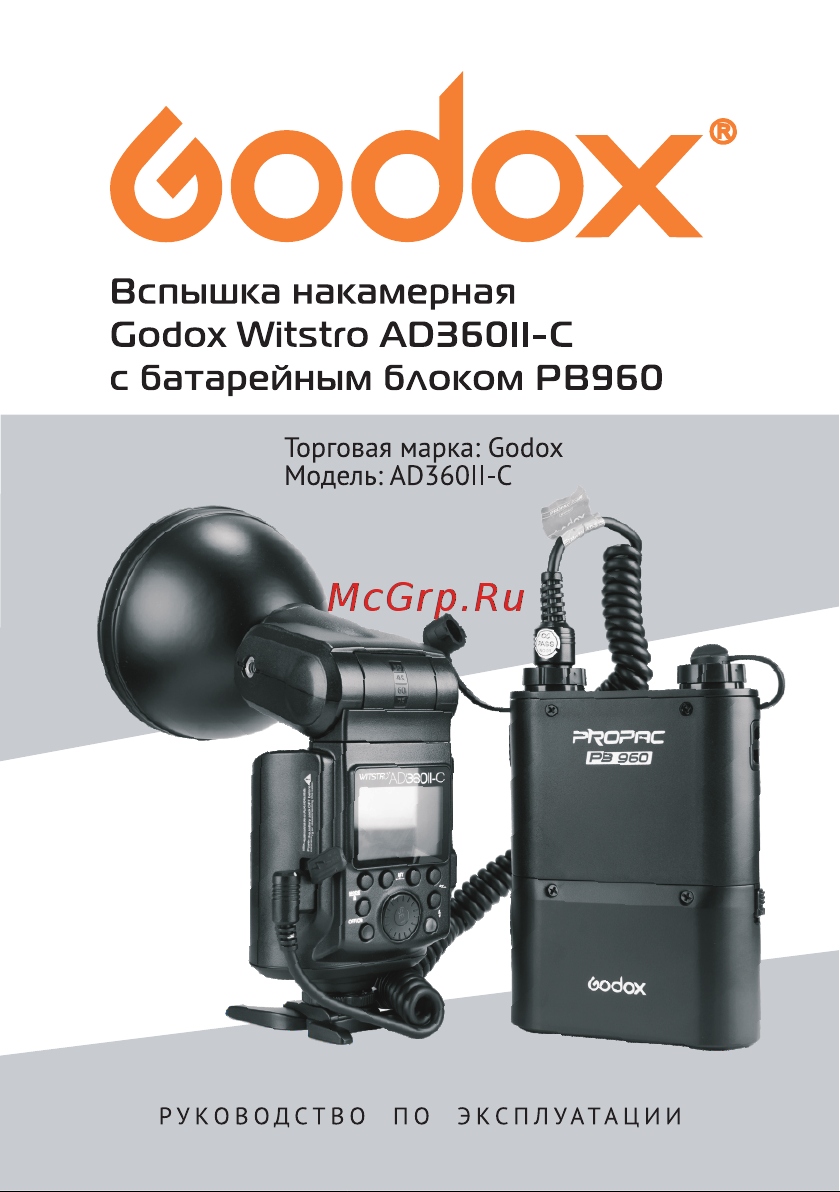 GODOX Witstro AD360II-C Руководство по эксплуатации онлайн