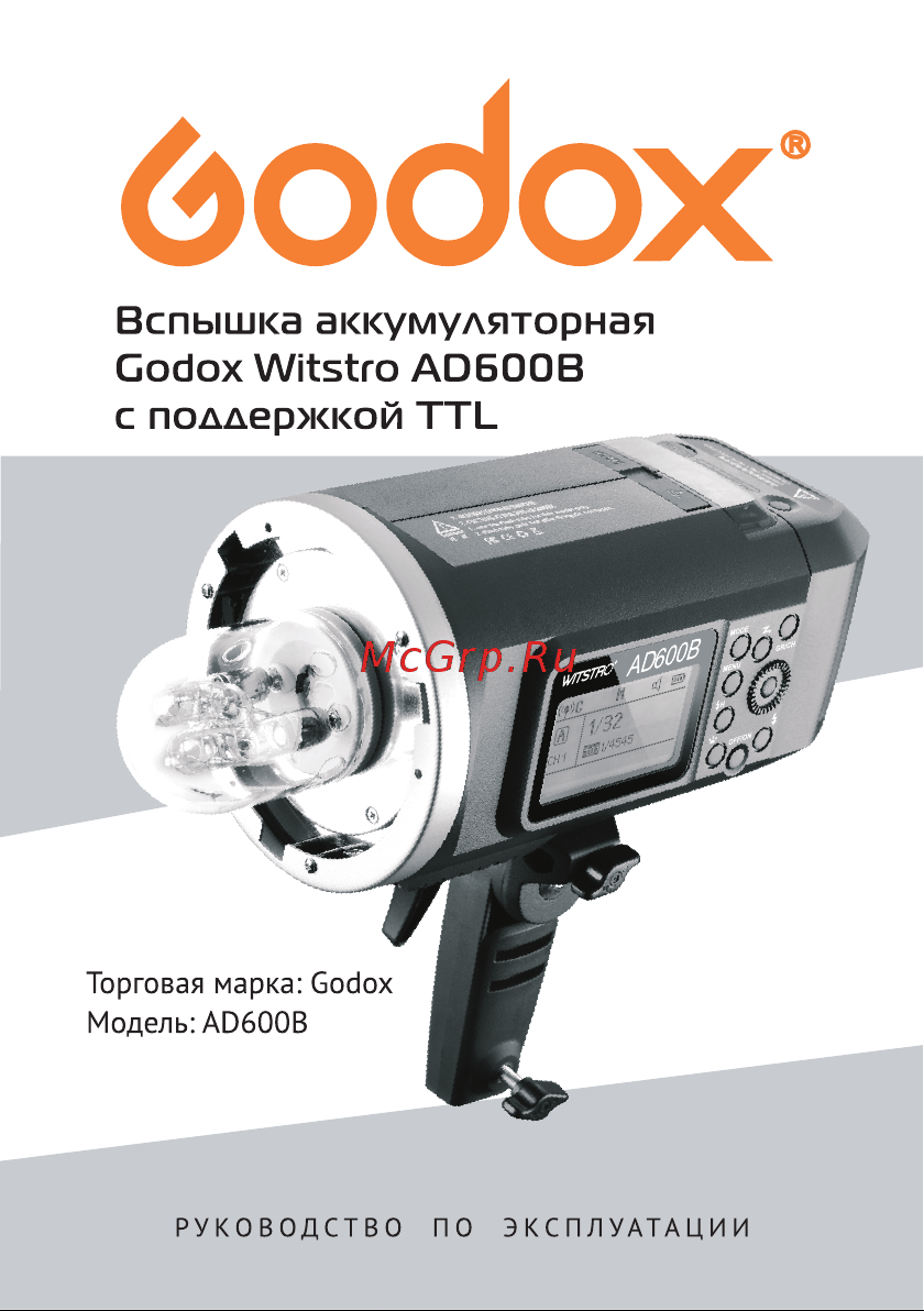 GODOX Witstro AD600B Руководство по эксплуатации онлайн