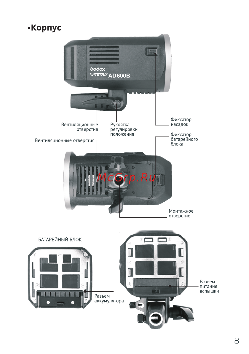 GODOX Witstro AD600B Руководство по эксплуатации онлайн [9/52] 748077