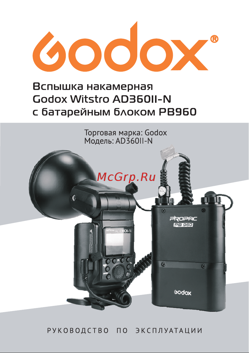GODOX Witstro AD360II-N Руководство по эксплуатации онлайн