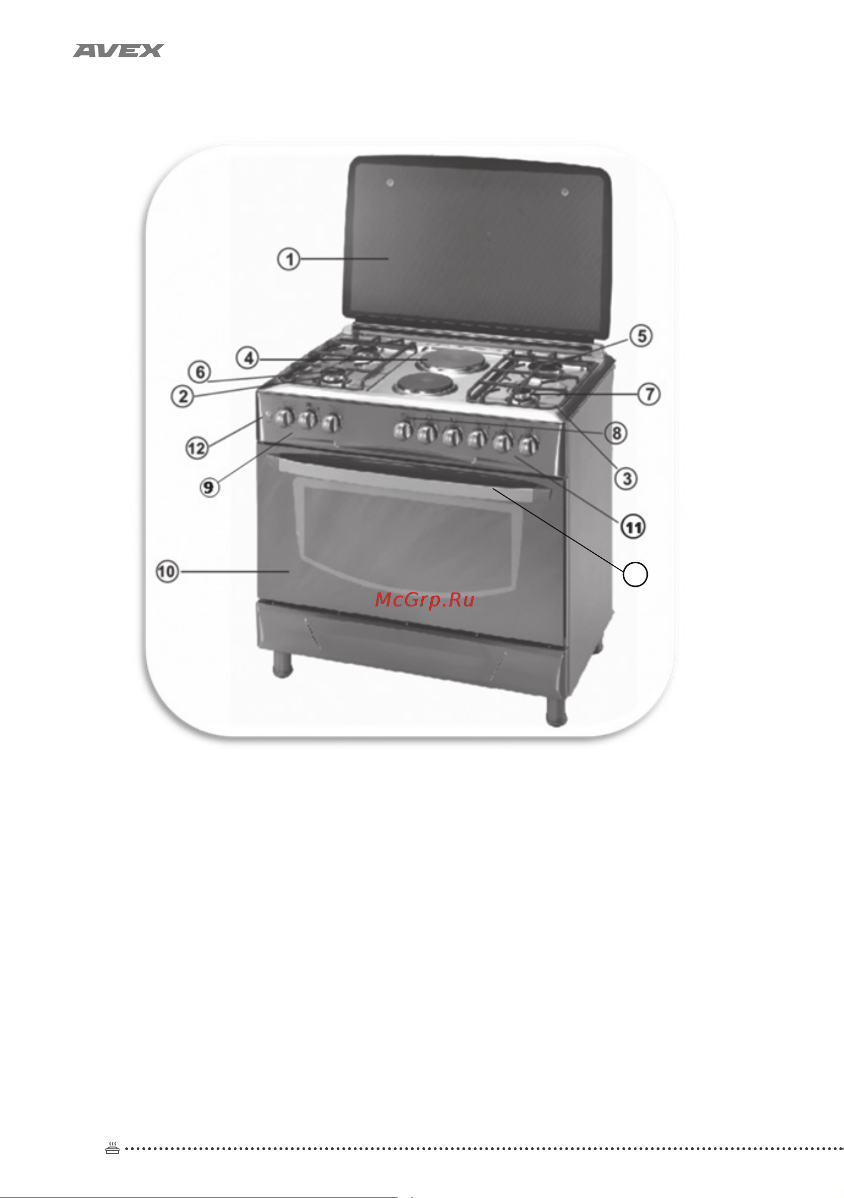 Avex FG 9024 YR [12/28] Устройство плиты