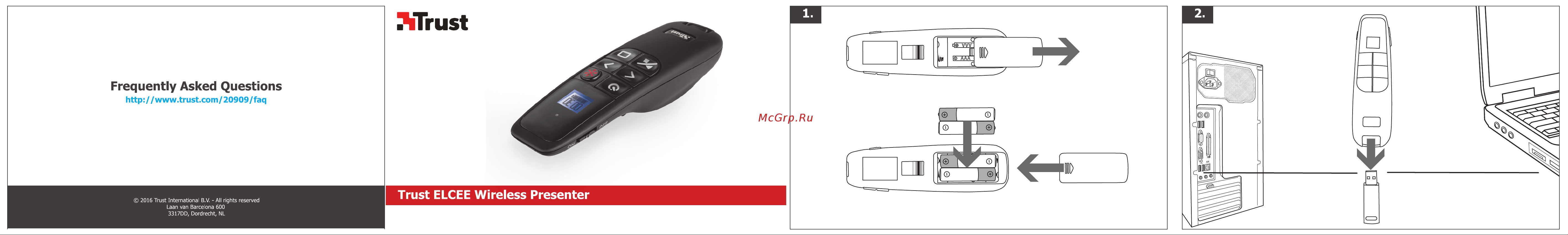 Trust Elcee Wireless Presenter Руководство по эксплуатации онлайн [2/2] 749255