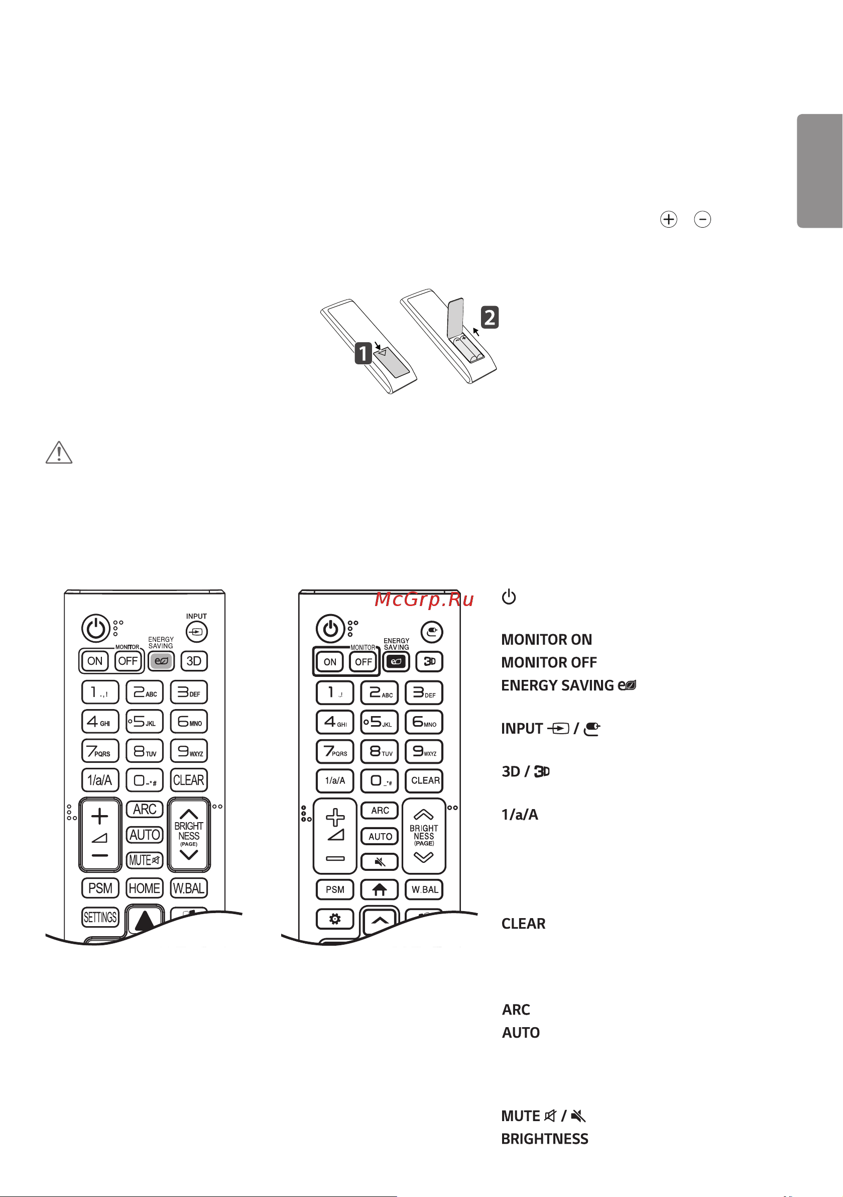 LG 49UH5C-B [27/40] Пульт дистанционного управления