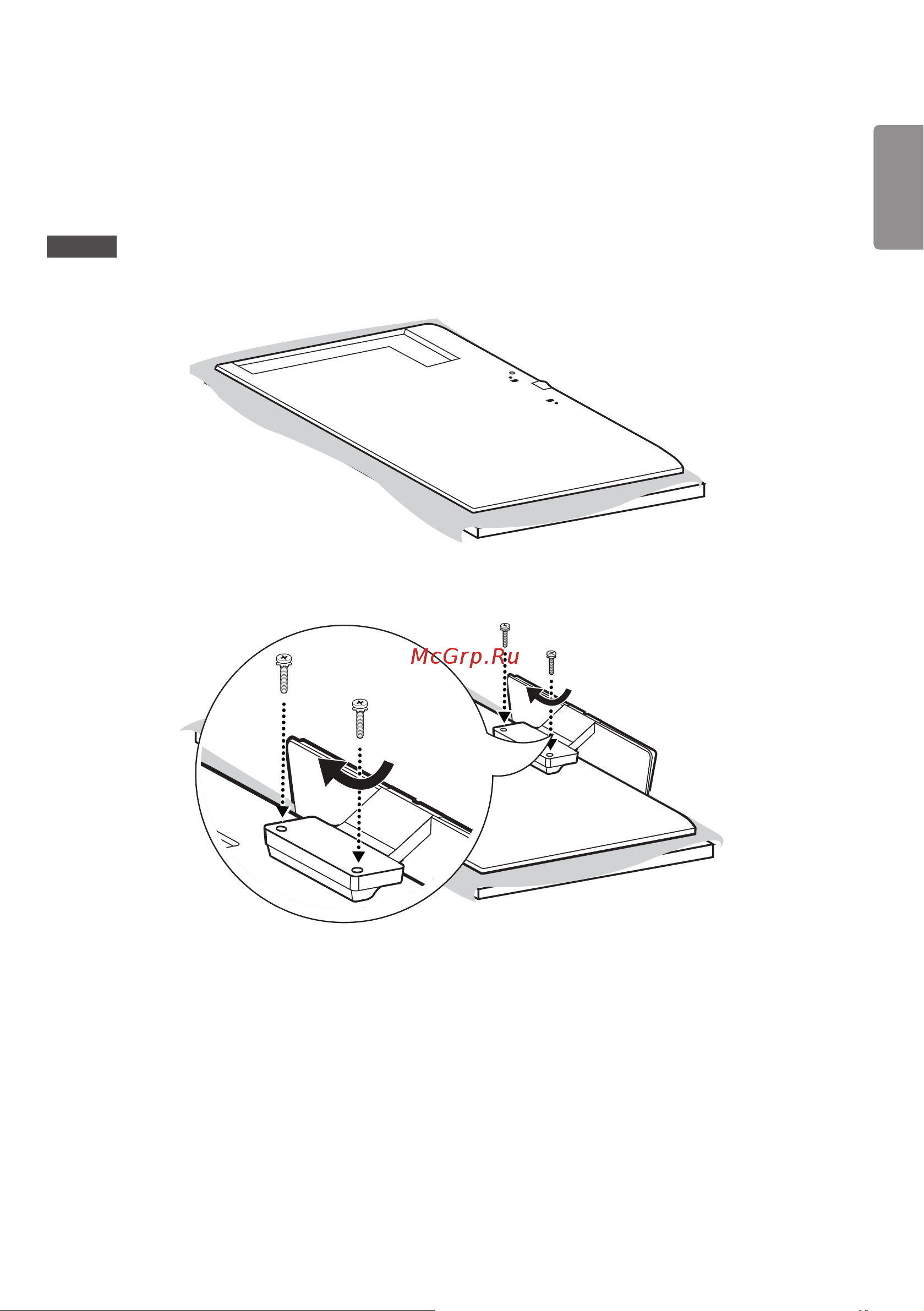LG 49SE3KD-B [27/137] Подсоединение подставки
