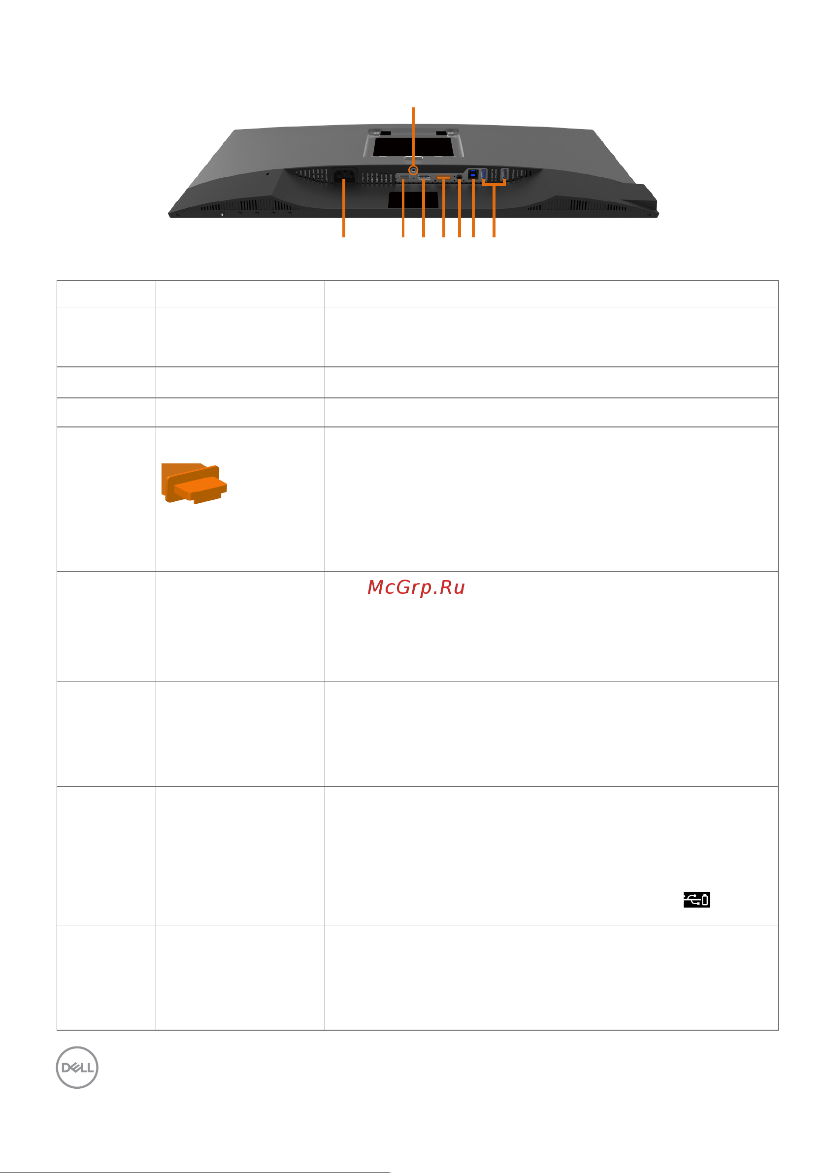 Dell UltraSharp U2719D [10/58] Вид снизу