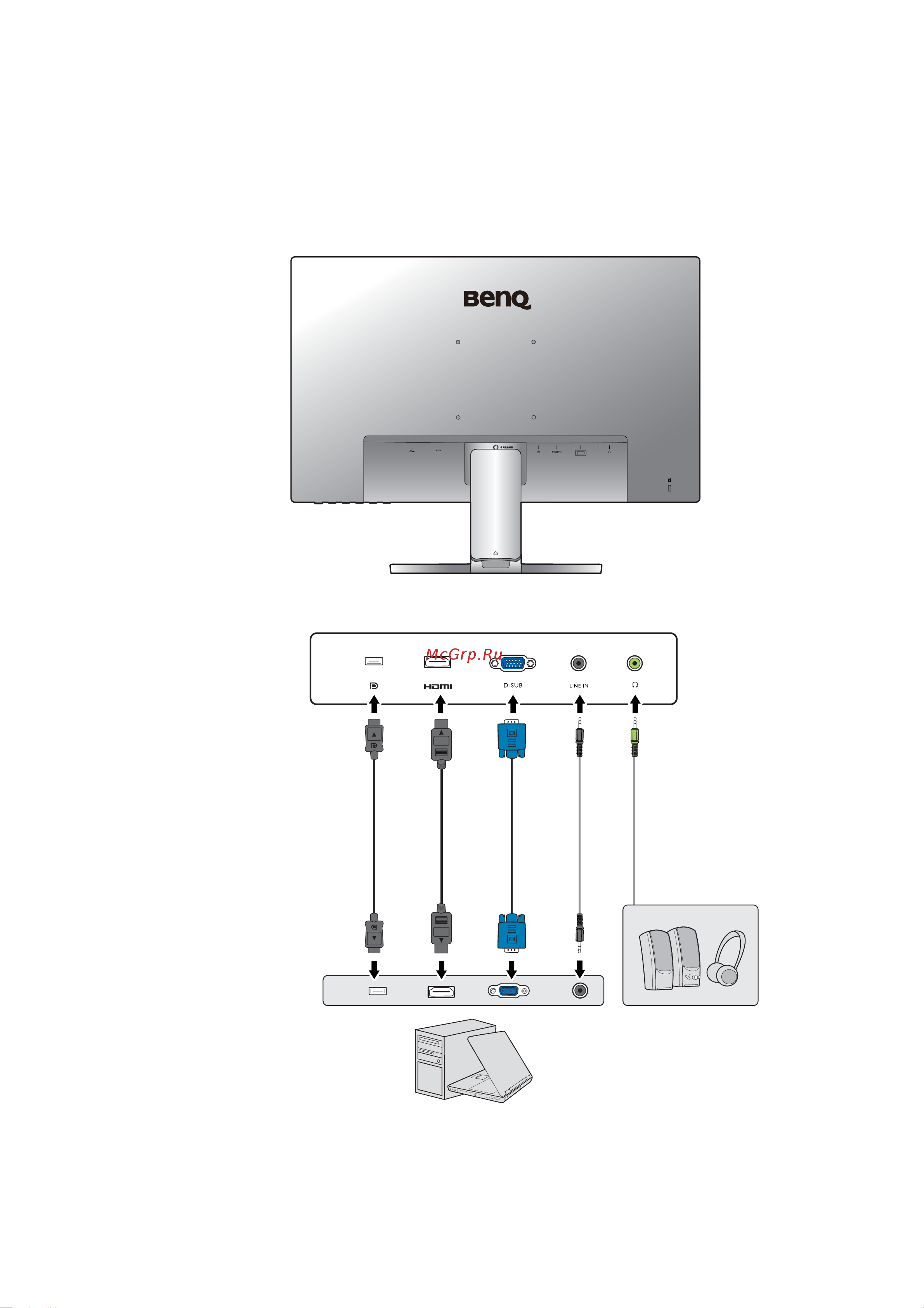 Benq GW2280E [11/55] Подключения