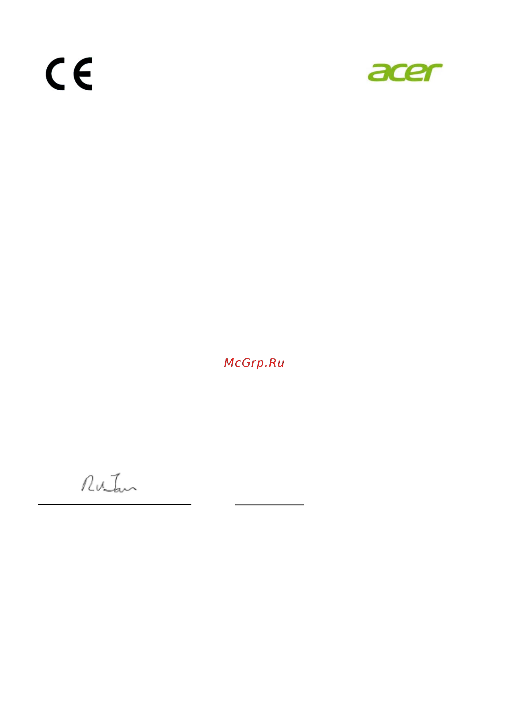 Acer V226HQLAB (UM.WV6EE.A06) [10/27] Declaration of conformity