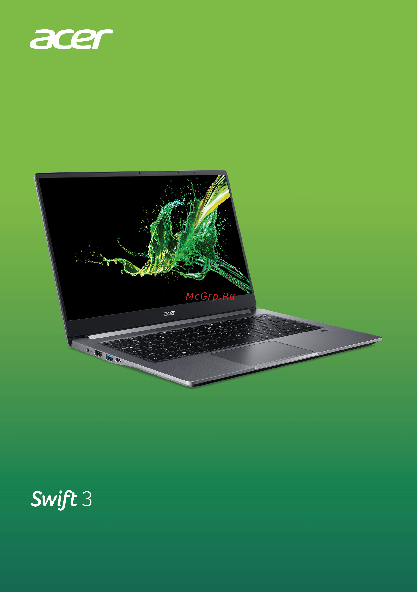 Acer SF314-58G (NX.HPKER.002) Руководство по эксплуатации онлайн