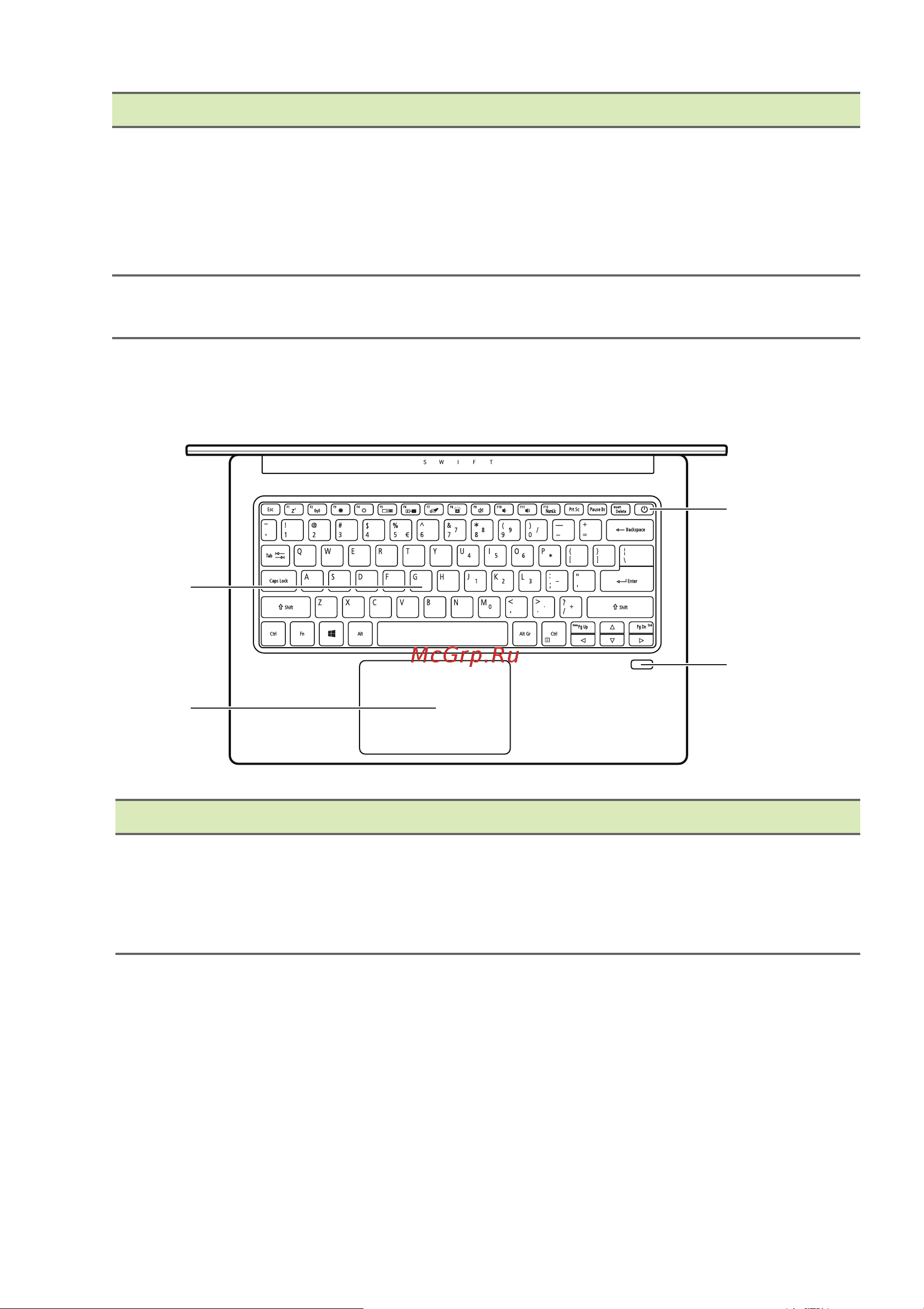 Acer SF314-58G (NX.HPKER.002) [11/90] Вид клавиатуры