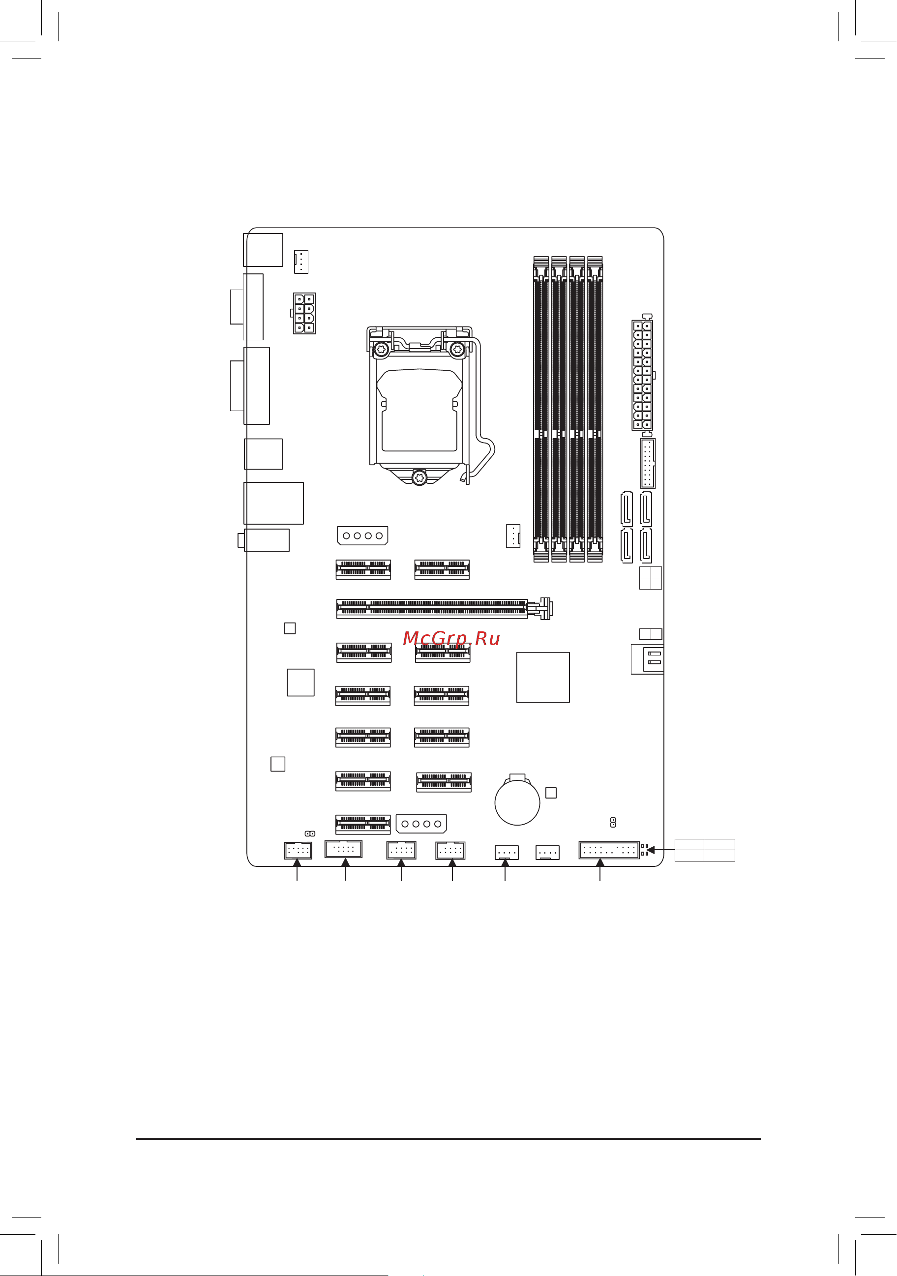 Gigabyte B250 S1151 MATX GA-B250-FINTECH [4/44] Ga b250 fintech motherboard layout