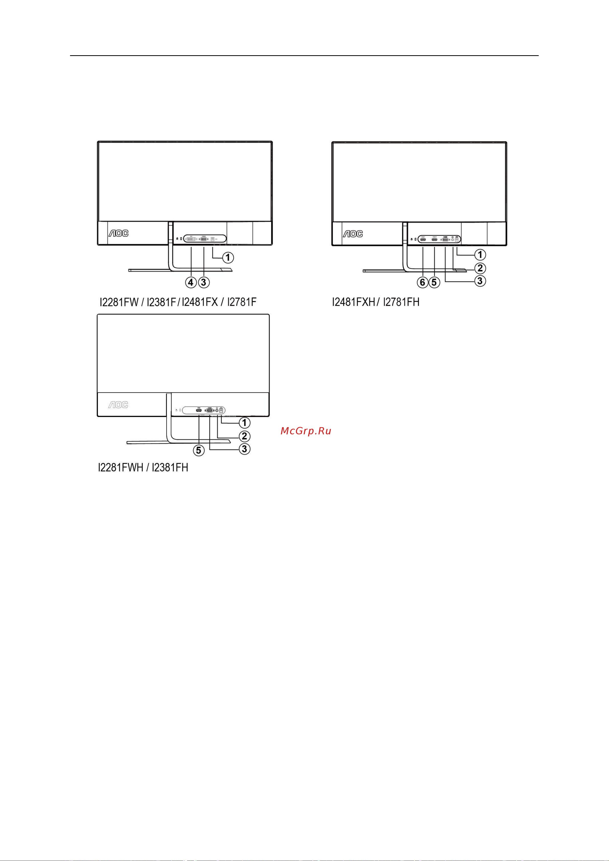 AOC 13459558 [11/81] Connecting the monitor