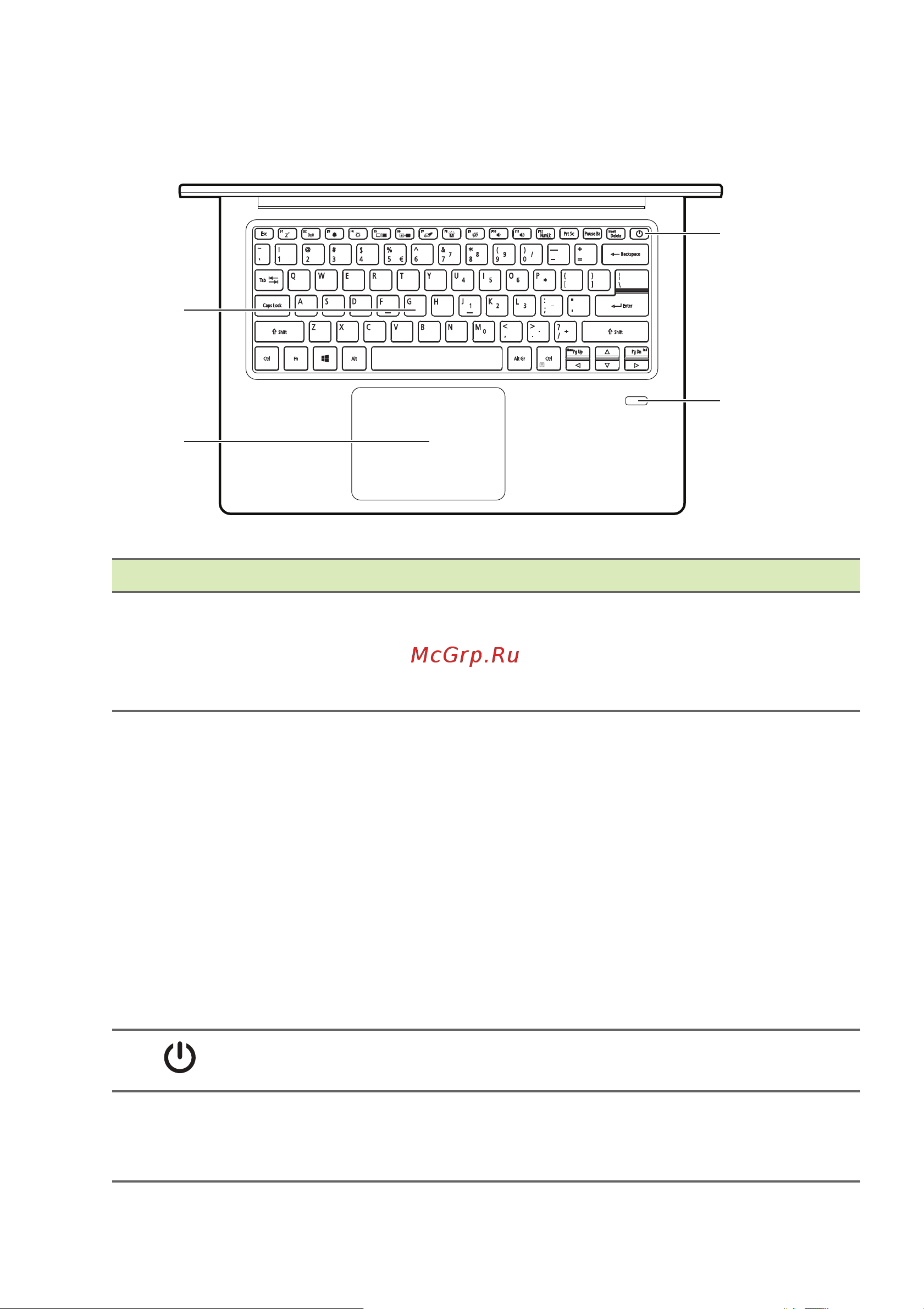 Acer Swift 3 SF313-51-58DV [11/87] Вид клавиатуры