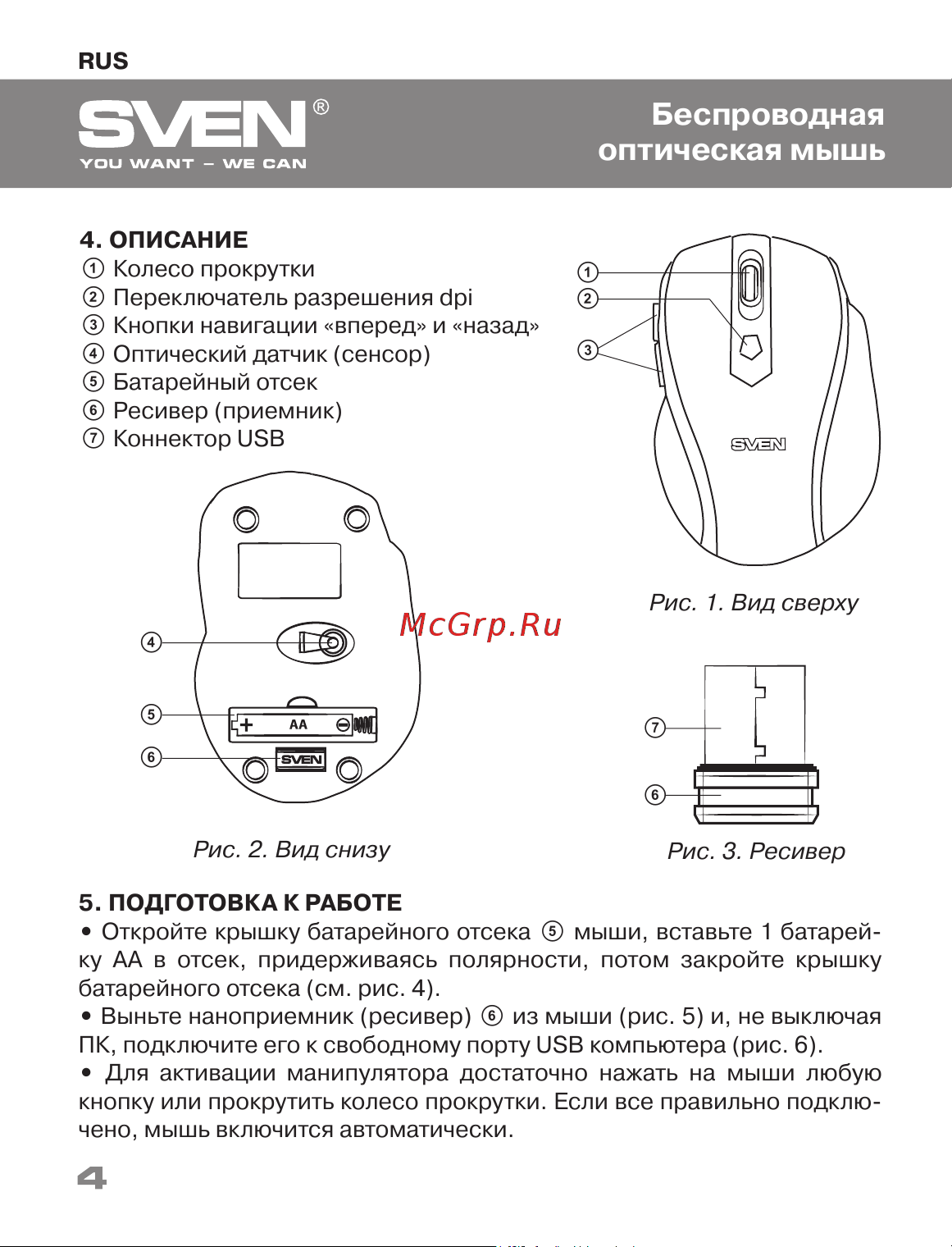 Sven RX-365 [4/20] Беспроводная
