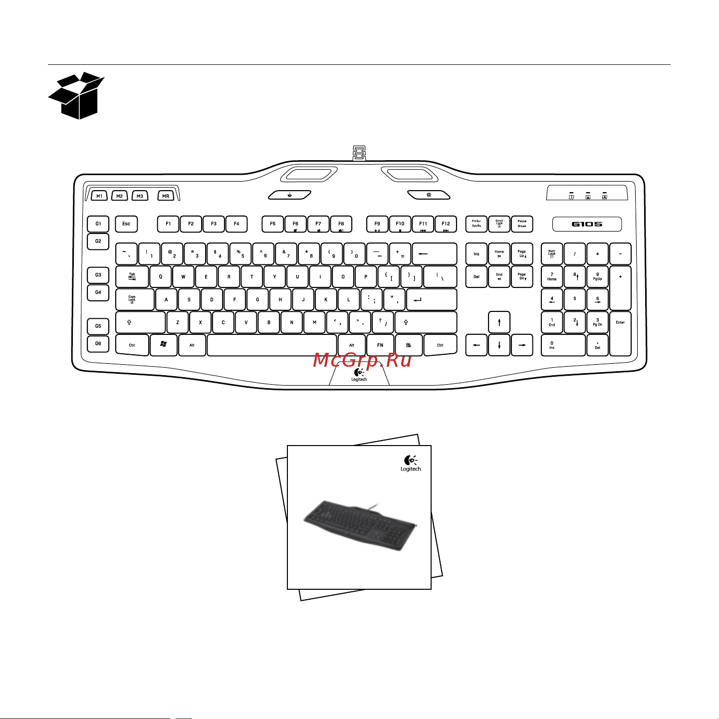 Logitech G105 USB [920-005056] Руководство по эксплуатации онлайн [2/68] 750820