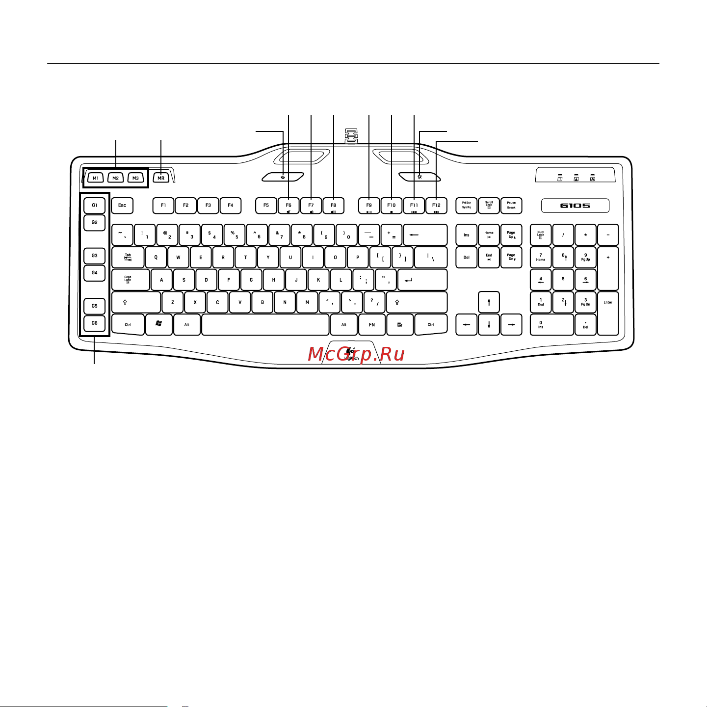 Logitech G105 USB [920-005056] [26/68] Toote osad