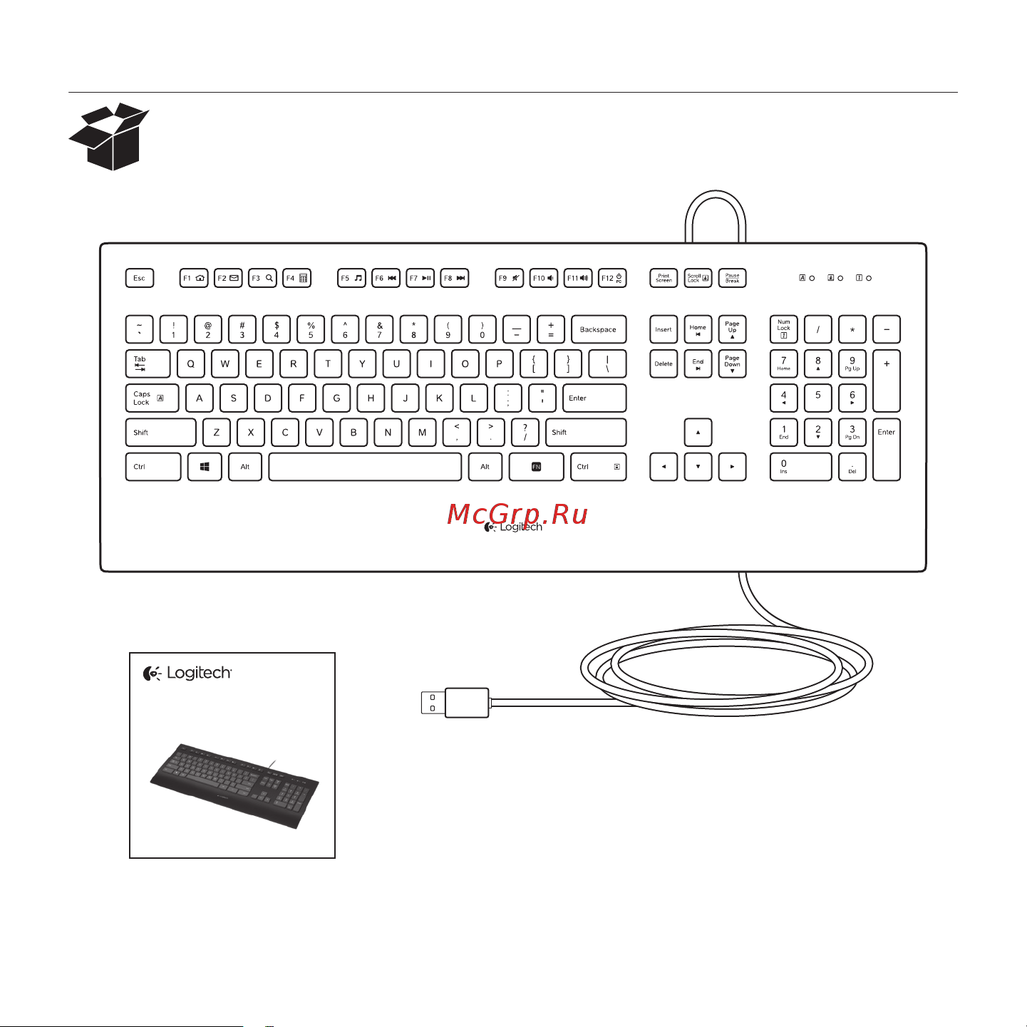Logitech K280Е USB [920-005215] [2/68] Logitech corded keyboard k280e and comfort keyboard k290
