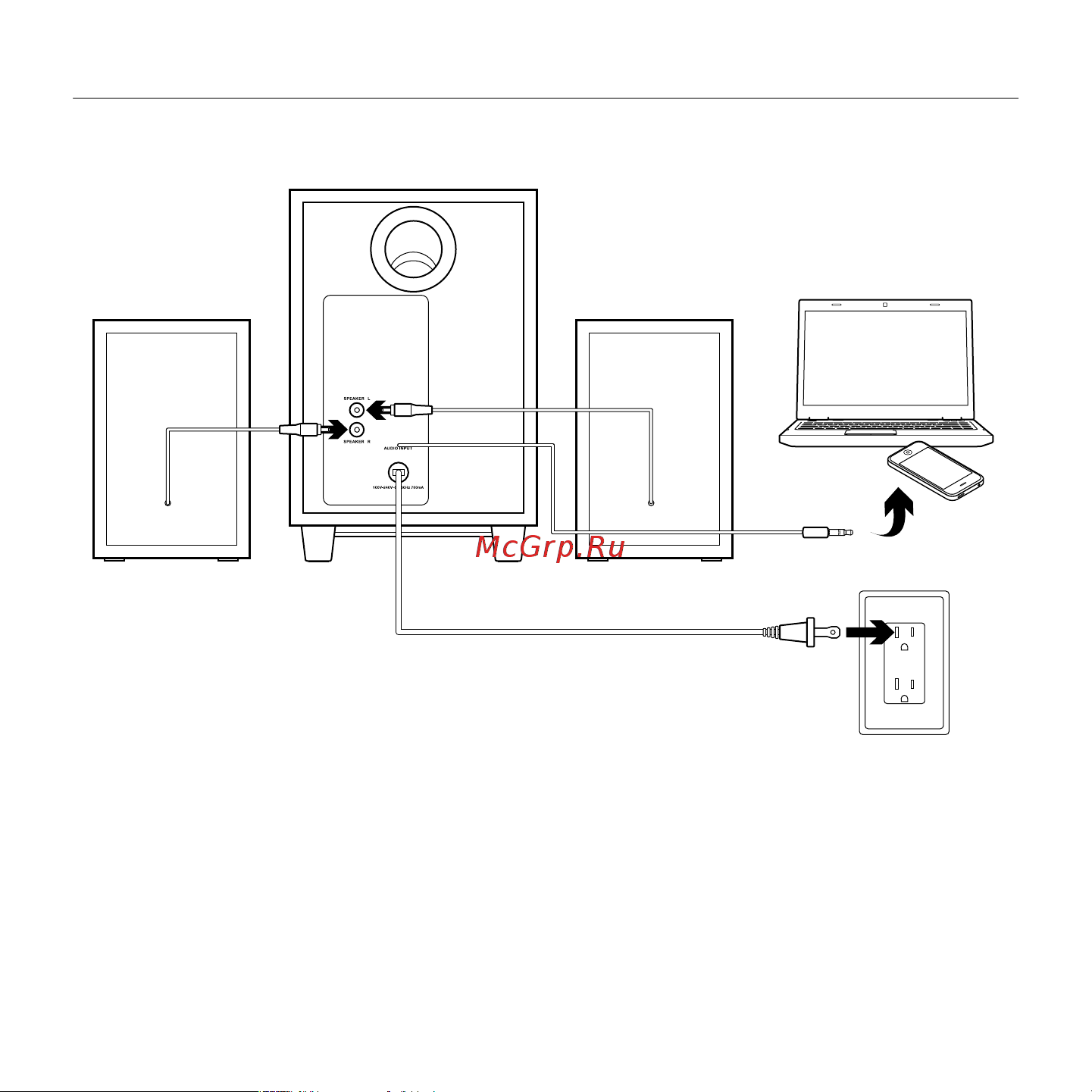 Logitech Z443 [10/20] Установка продукта