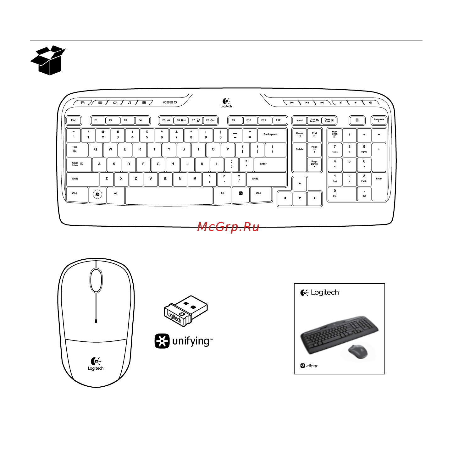 Logitech Wireless Desktop Combo MK330 Retail [2/80] Logitech wireless combo mk330