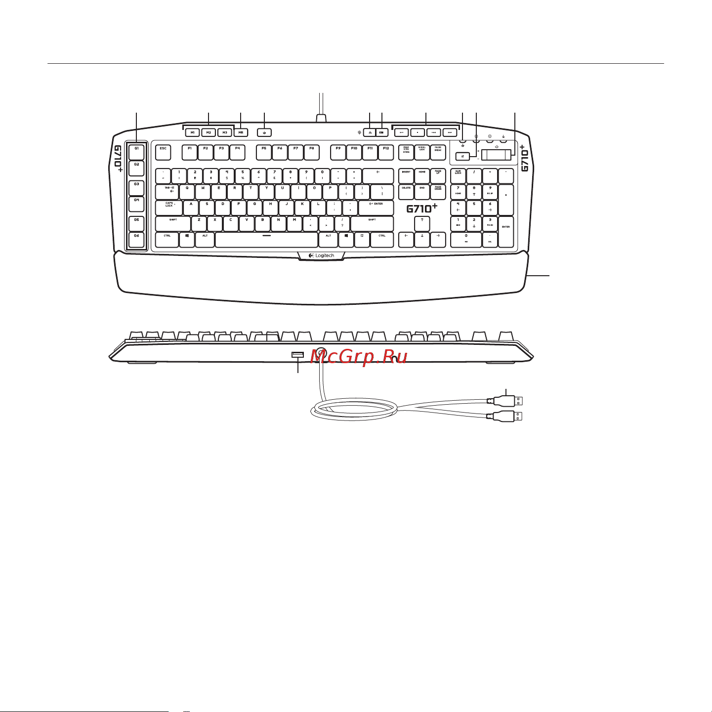 Logitech G710+ Mechanical Gaming Keyboard USB [7/80] Produkt auf einen blick