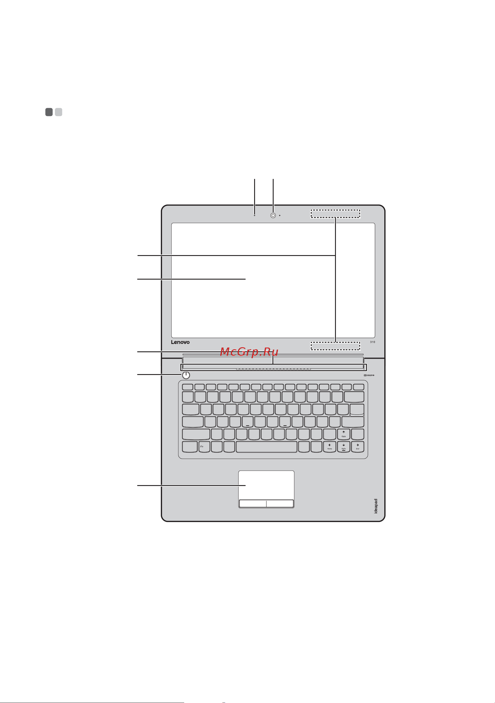 Lenovo IdeaPad 310-15IKB (80SM014NRK) [5/52] Вид сверху