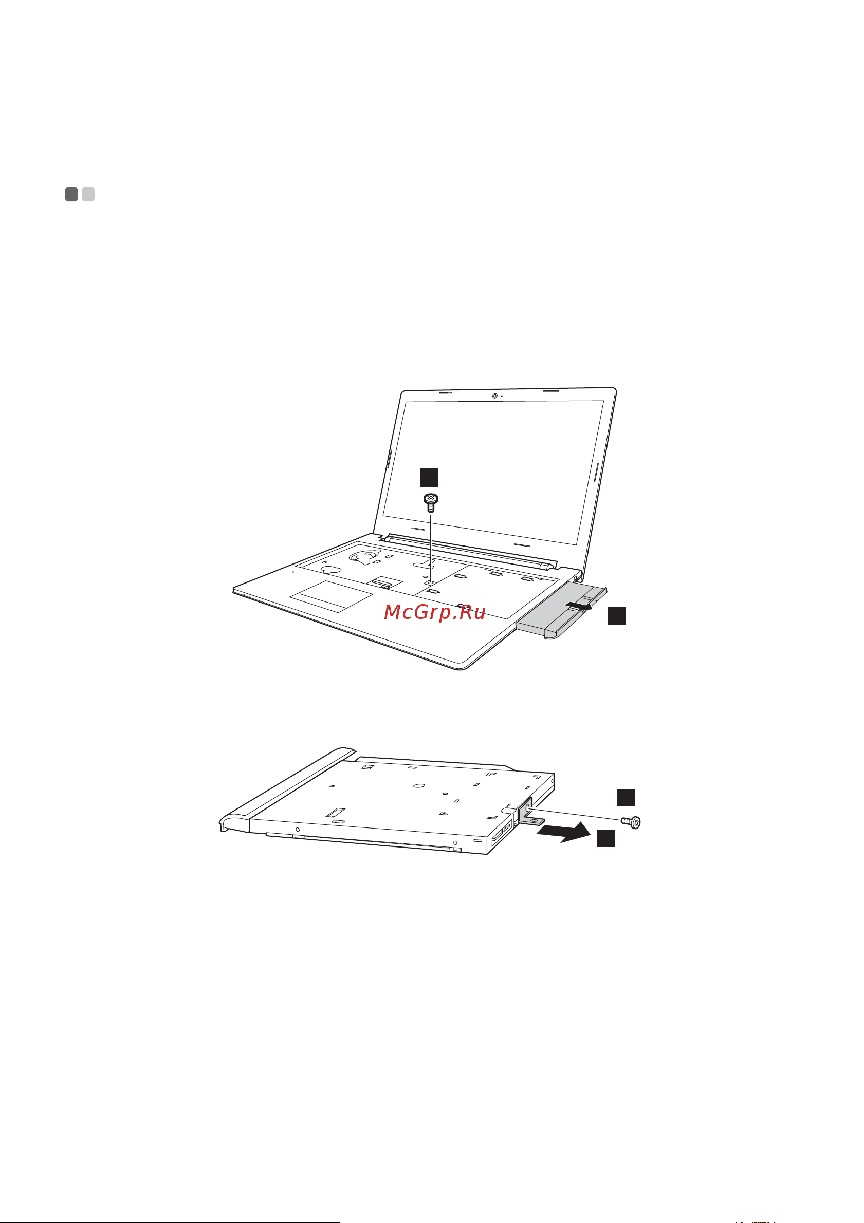 Lenovo IdeaPad 100 15 (80QQ003QRK) [26/29] Снятие оптического привода