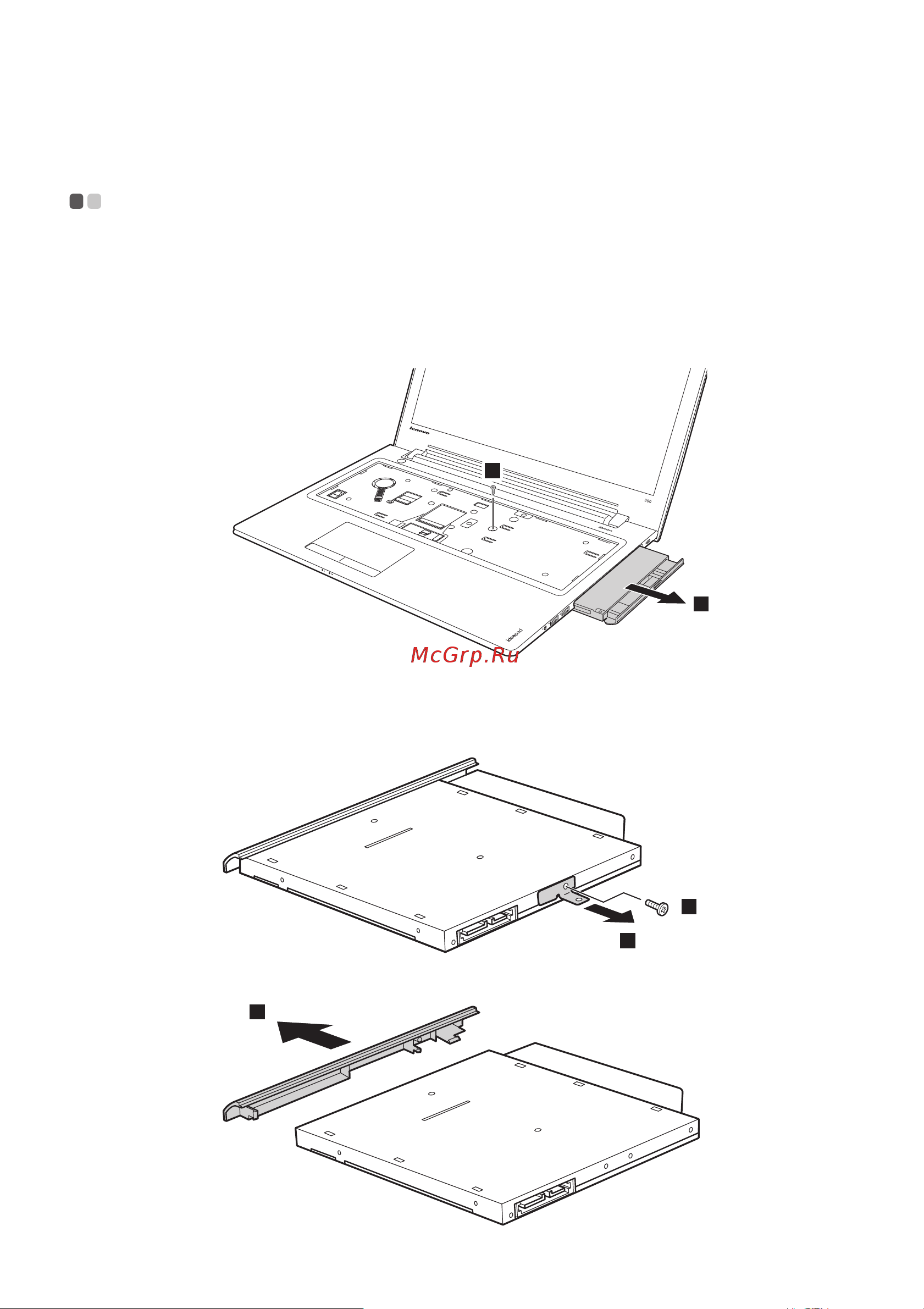 Lenovo 300-15IBR [41/44] Снятие оптического привода