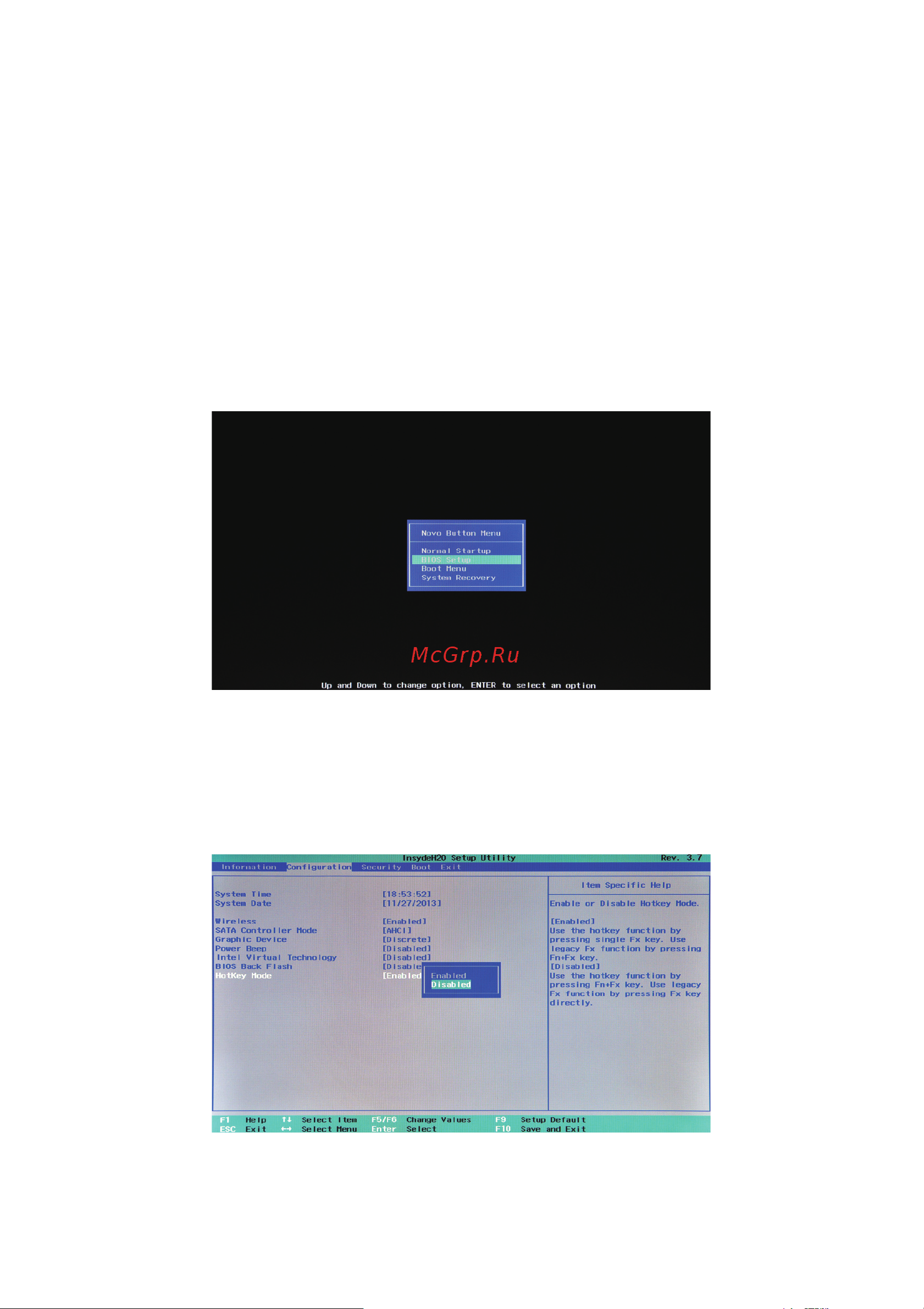 Lenovo IdeaPad G5030 (80 G 0016 NRK) [13/52] Настройка режима горячих клавиш