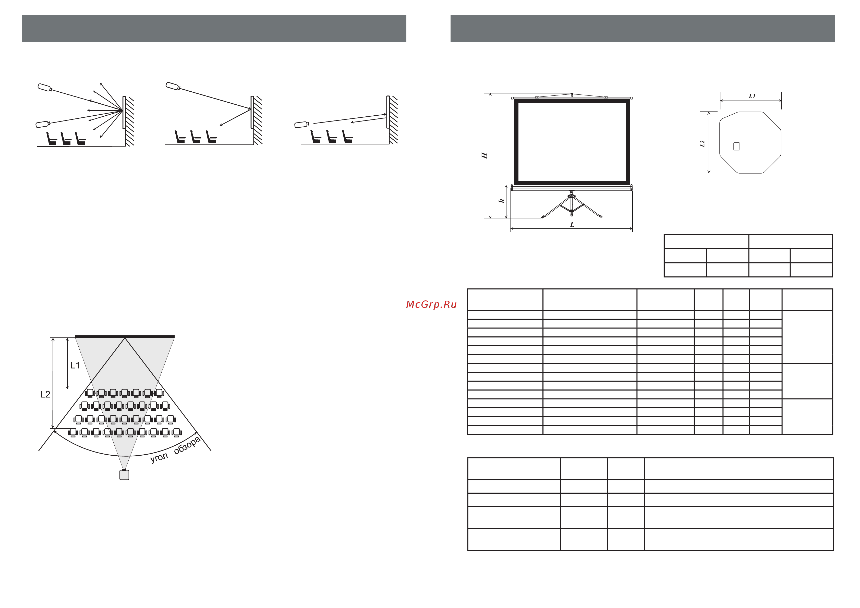 Screenmedia Apollo-T STM-1103 [5/6] Рекомендуемое расположение проектора