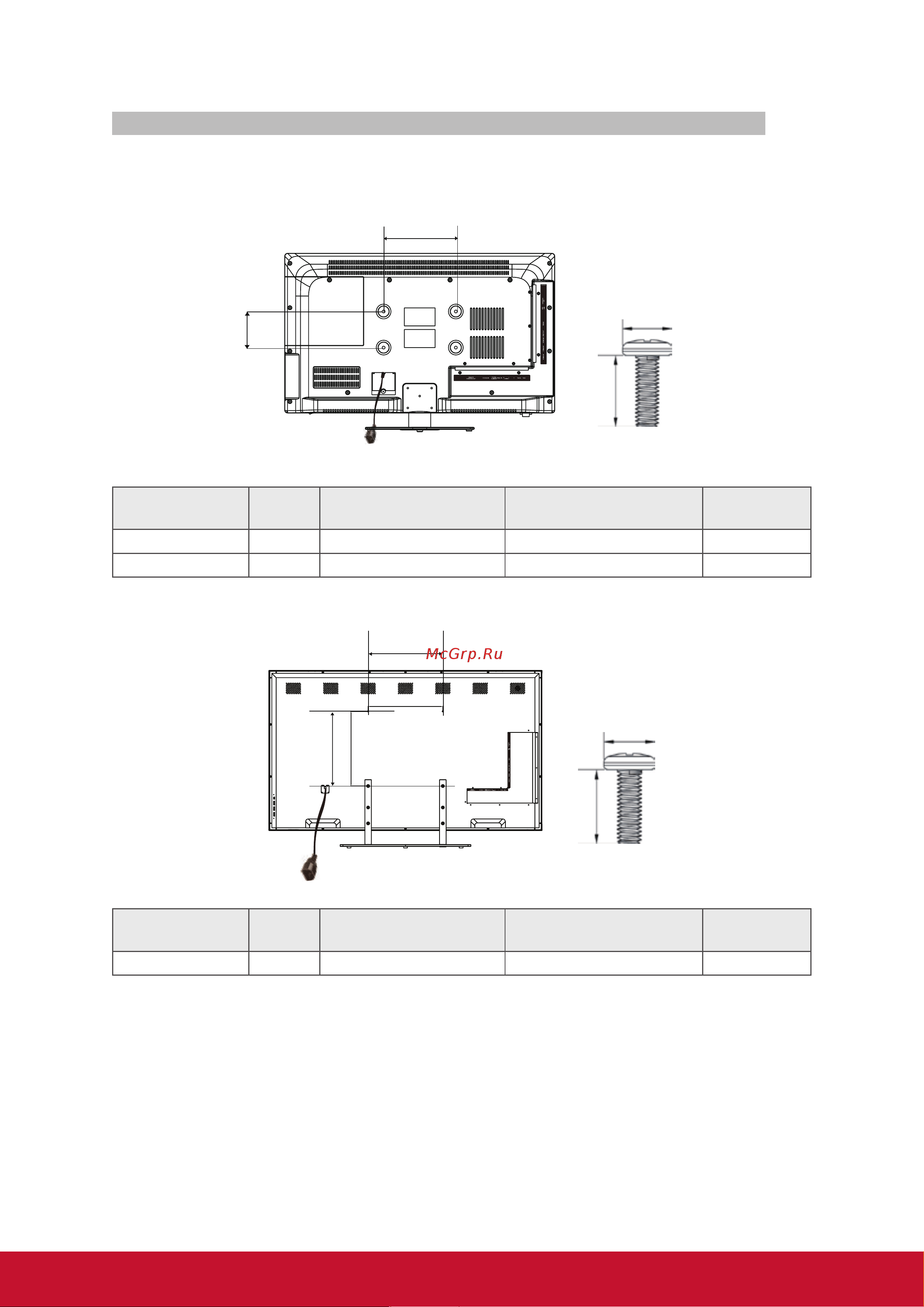 Viewsonic CDP3235 [16/50] Характеристики комплекта для крепления на стену vesa