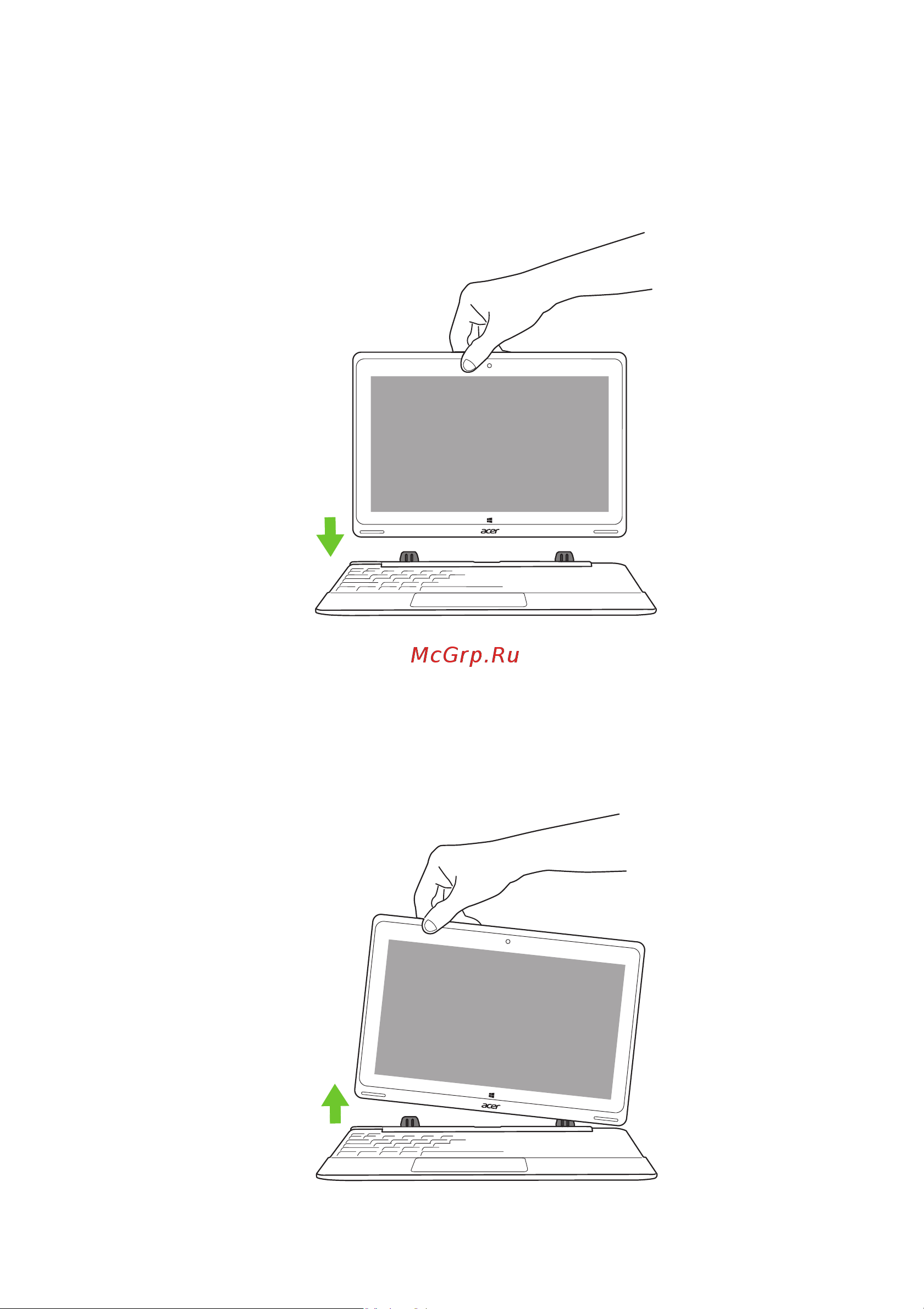 Acer Aspire Switch 10 [16/91] Подсоединение и отсоединение клавиатуры