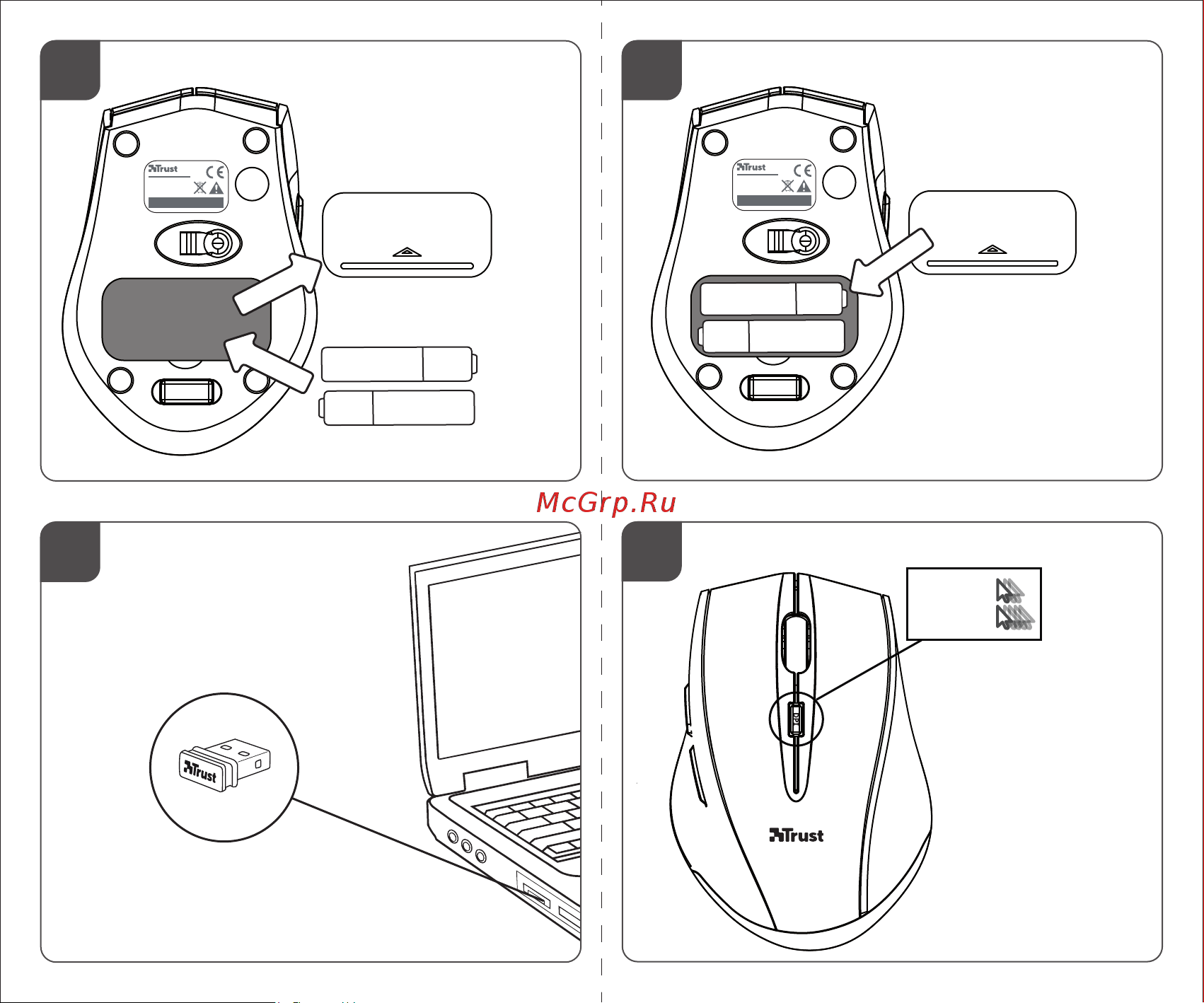 Trust EasyClick Wireless Mouse Руководство по эксплуатации онлайн [2/2] 752170