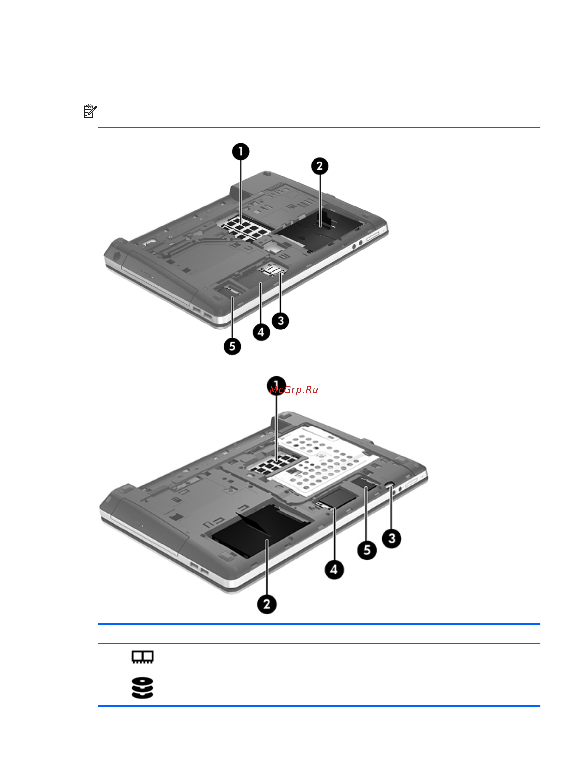 HP ProBook 4540s [31/136] Определение компонентов нижней панели компьютера