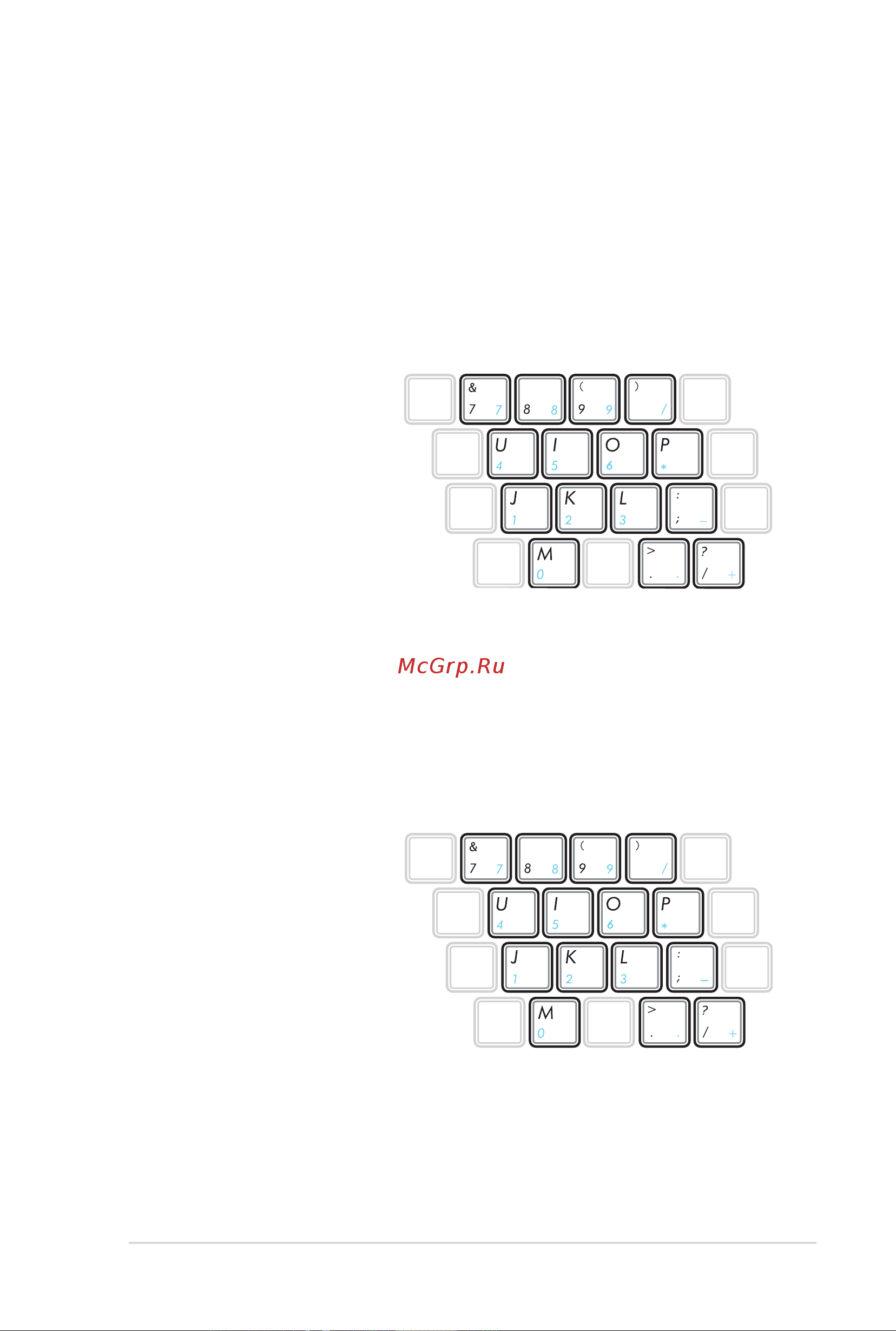 Asus K43TK [47/115] Использование клавиатуры для управления курсором