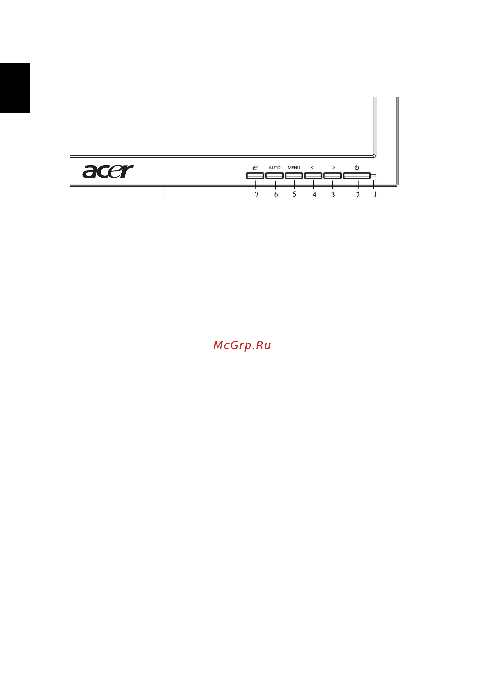 Acer V193 [22/28] Органы управления