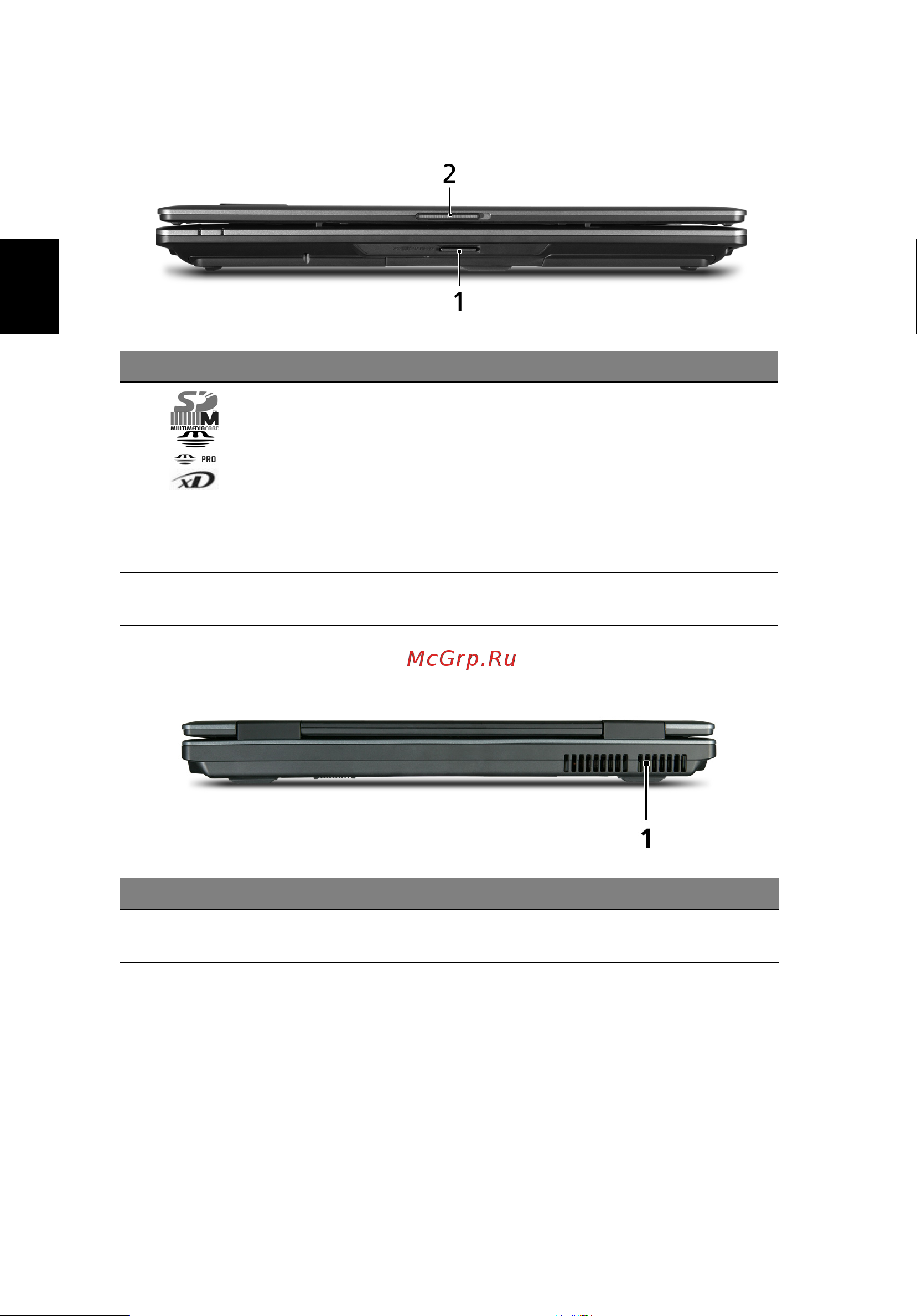 Acer TravelMate 7530 [8/14] Вид сзади